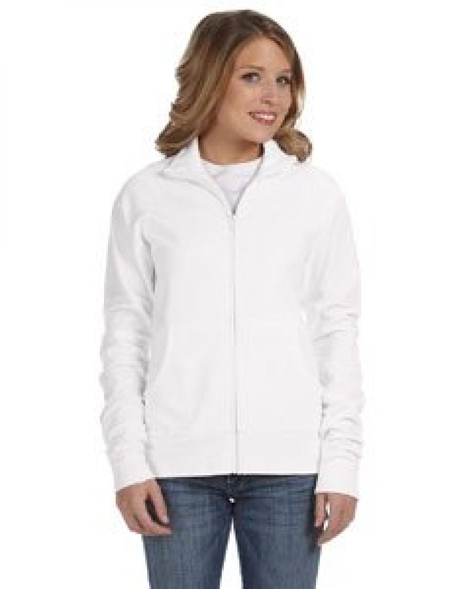 Ladies Cotton/Spandex Cadet Jacket WHITE - XL 