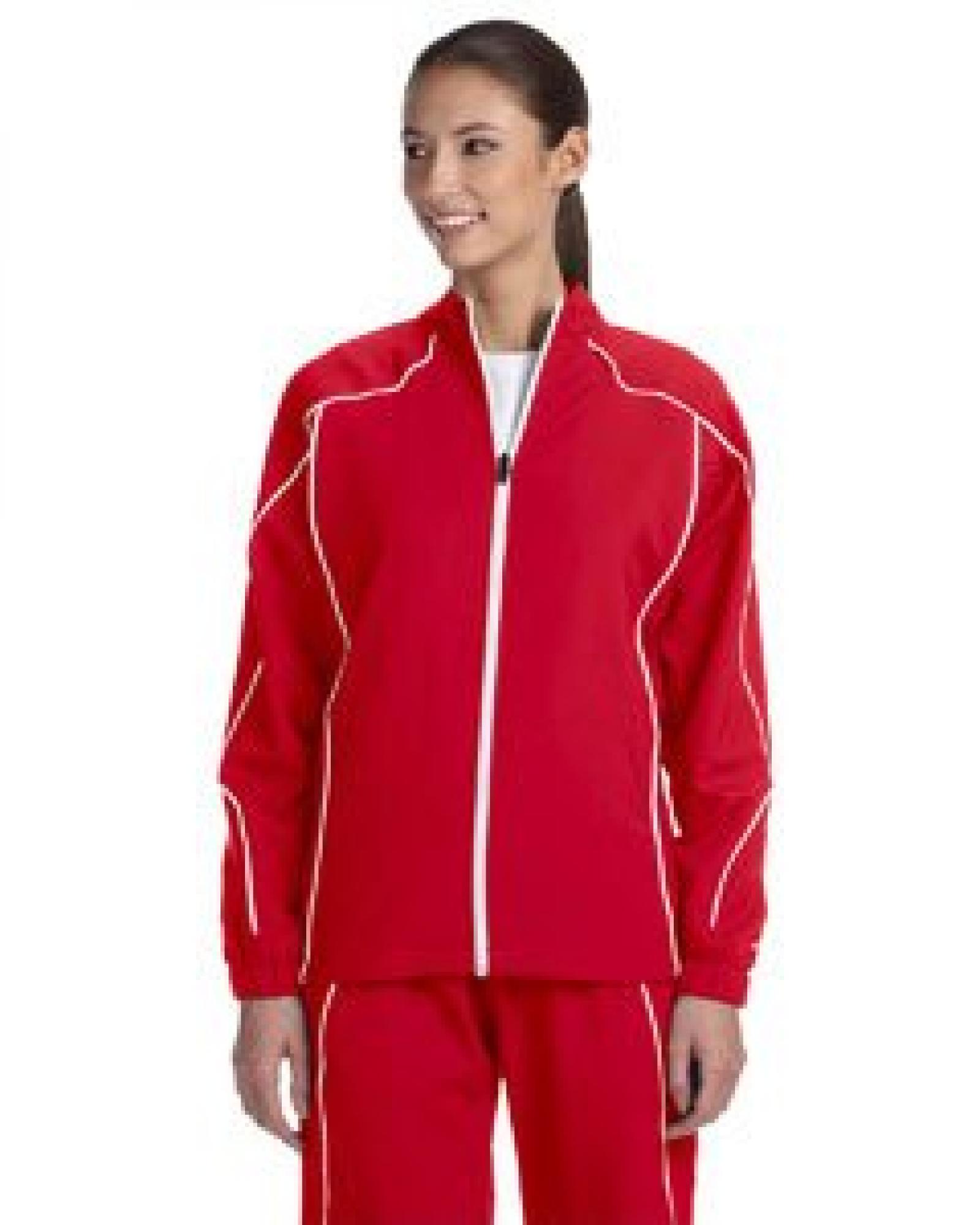 Ladies Team Prestige Full-Zip Jacket DARK GREEN/WHITE - S 