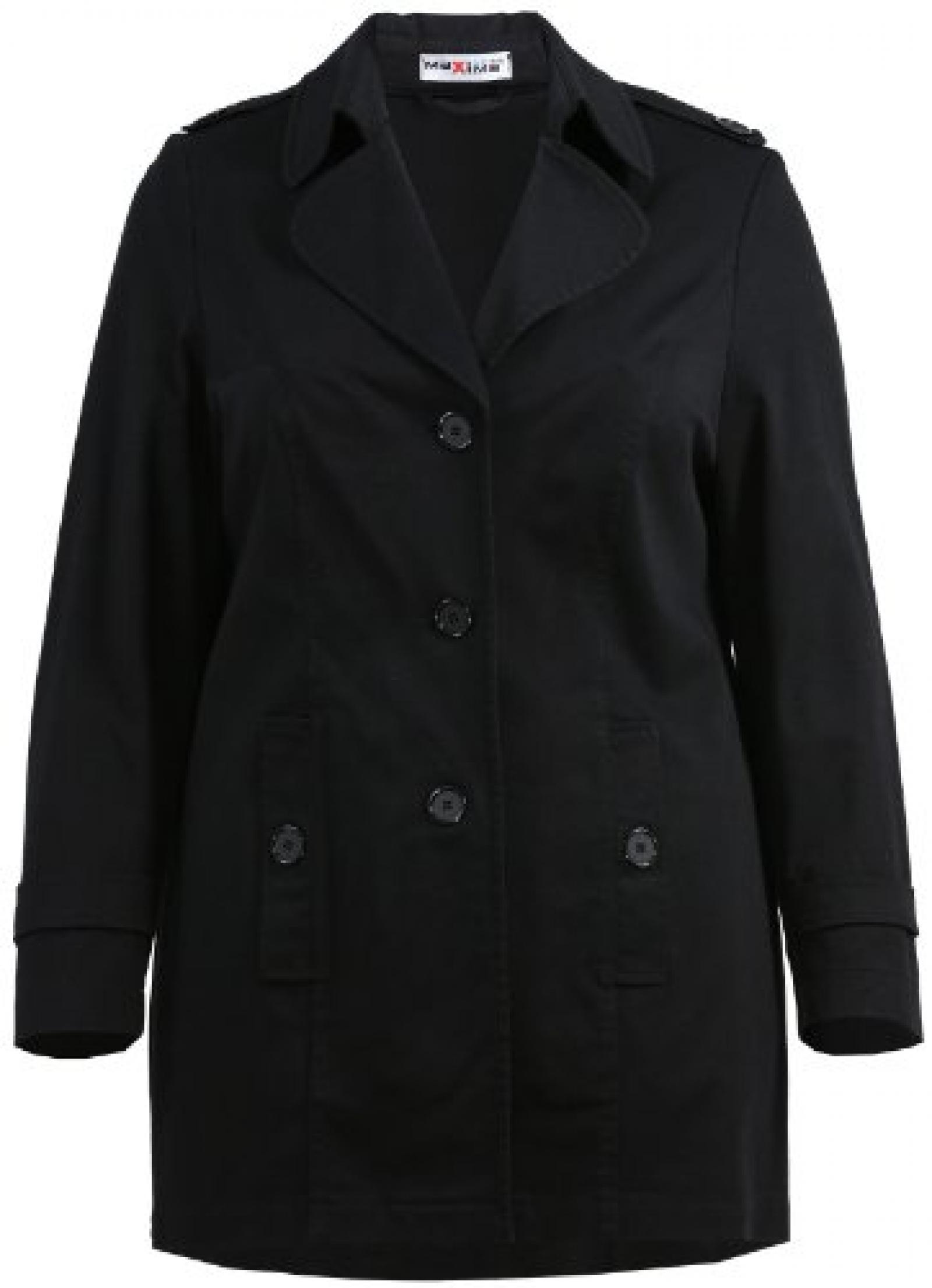 Maxima einreihige Cabanjacke aus Baumwolltwill in Schwarz von www.marua.de Maxima einreihige Cabanjacke aus Baumwolltwill in Schwarz von www.marua.de