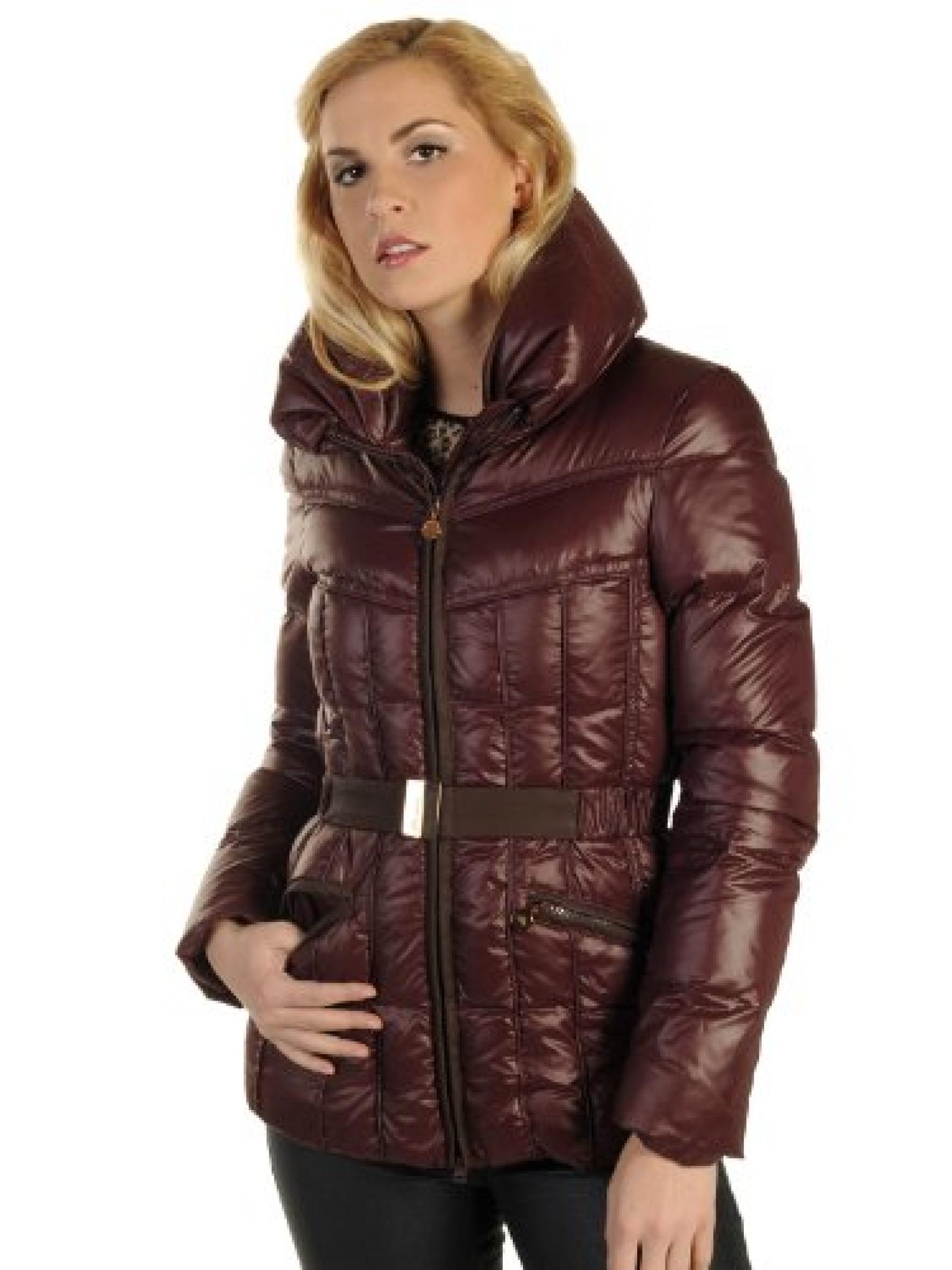 Fornarina Damen Jacke CHAMONIX LEATHER-BURGUNDY NYLON BIR3977N26171, Schalkragen Fornarina Damen Jacke CHAMONIX LEATHER-BURGUNDY NYLON BIR3977N26171, Schalkragen