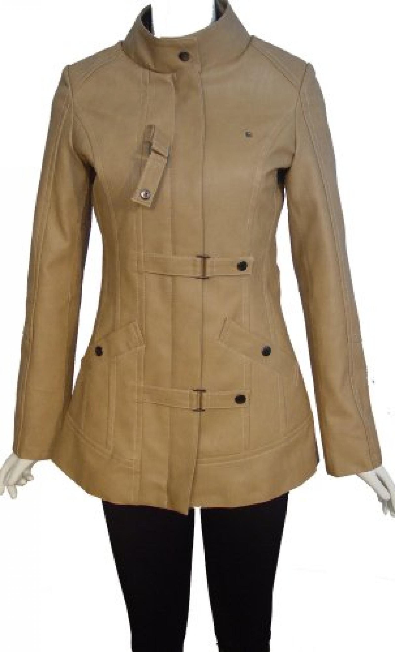 Nettailor Women 4200 Soft Leather Casual Jacket Zip Front Placket Tap Closure 
