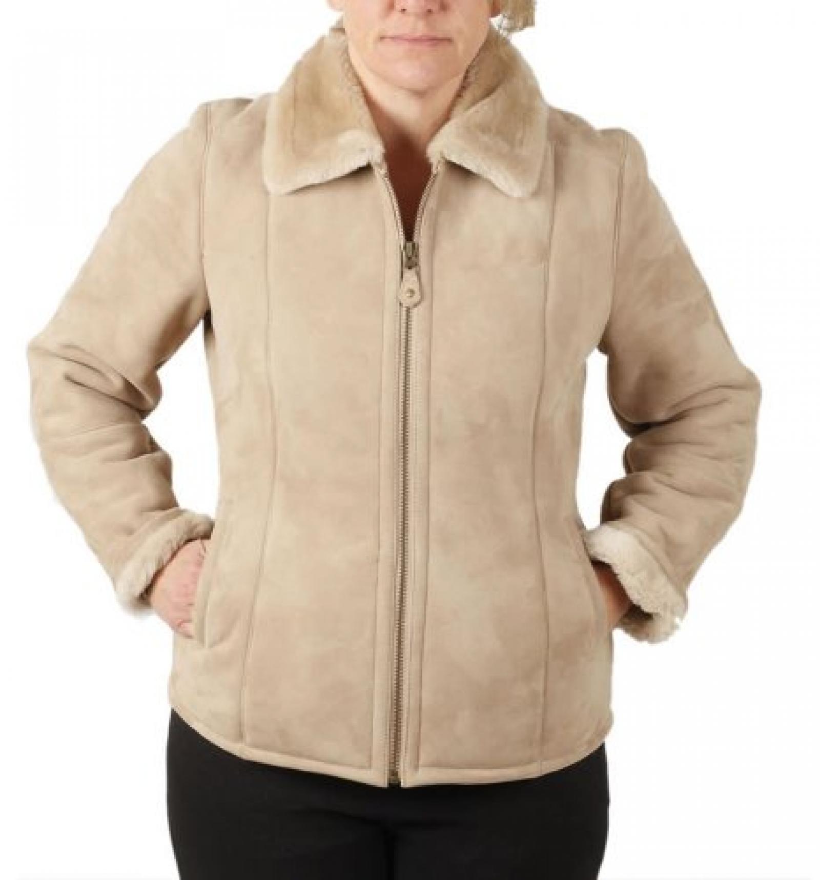 Schafslederjacke mit Rei&szlig;verschluss f&uuml;r die Frau 