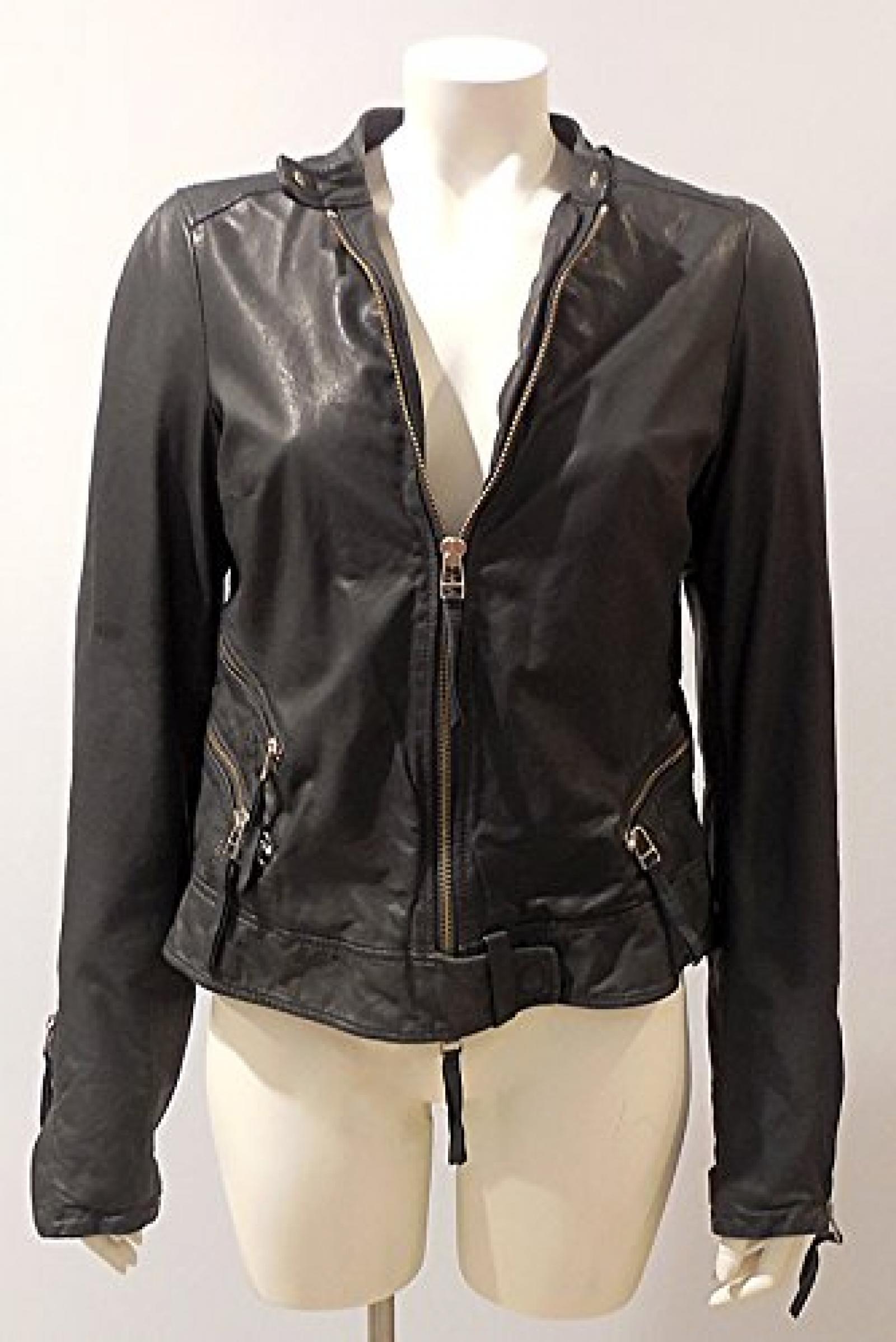 Lederjacke, Brodgen, BEW029PE0868, schwarz, L Lederjacke, Brodgen, BEW029PE0868, schwarz, L