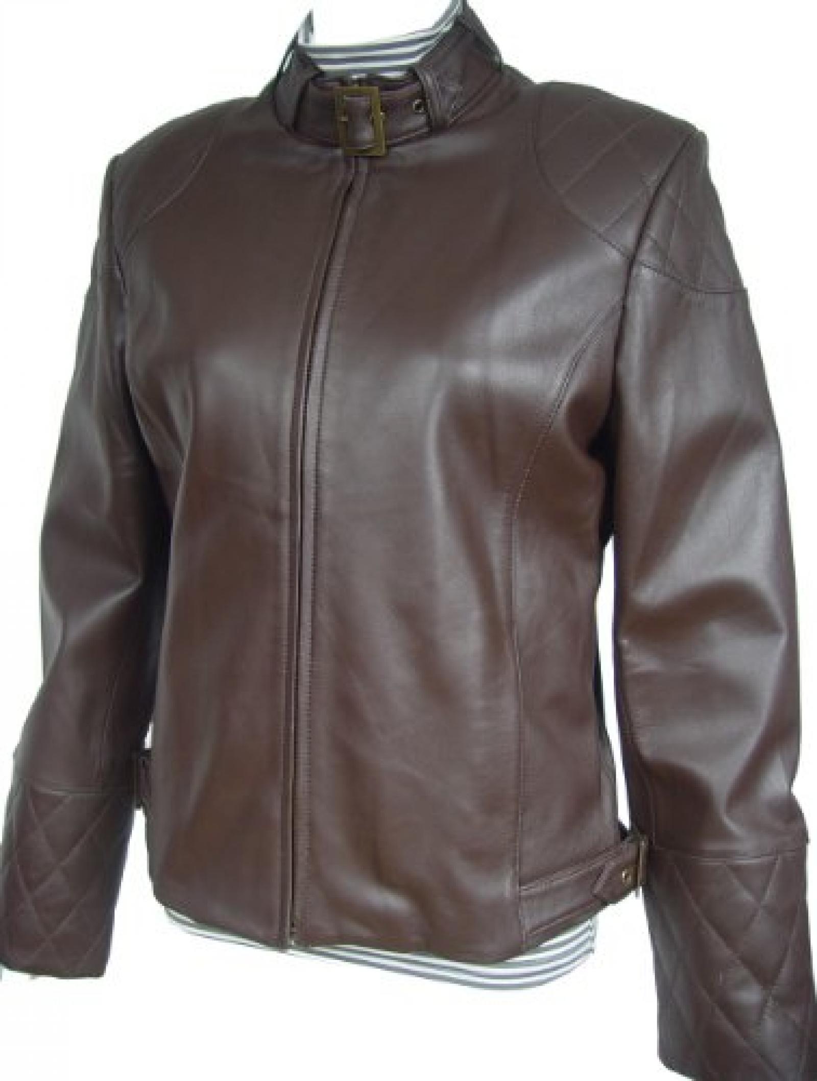 Paccilo FREE tailoring Women 4041 PETITE Size Lamb Biker Leather Jacket 