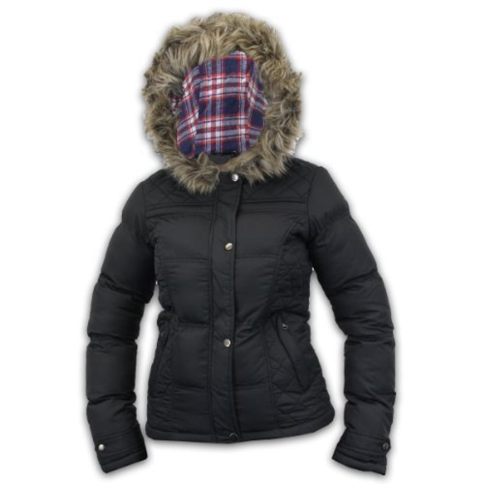 Brave Soul - Damen Jacke Winter Mantel Parka Gefüttert mit Kapuze Kunstfell Winter Brave Soul - Damen Jacke Winter Mantel Parka Gefüttert mit Kapuze Kunstfell Winter