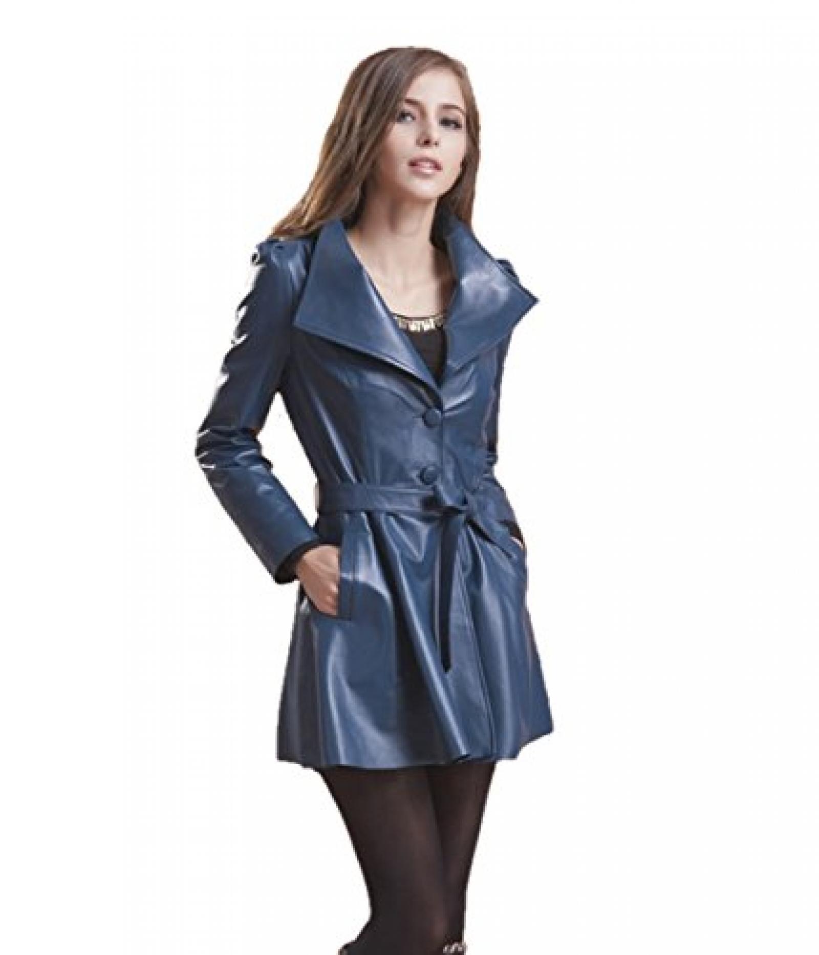 E-Girl Lady Schafspelz, echtem Leder Deman Jacken & Mäntel, Staub Mäntel ,Blau E-Girl Lady Schafspelz, echtem Leder Deman Jacken & Mäntel, Staub Mäntel ,Blau