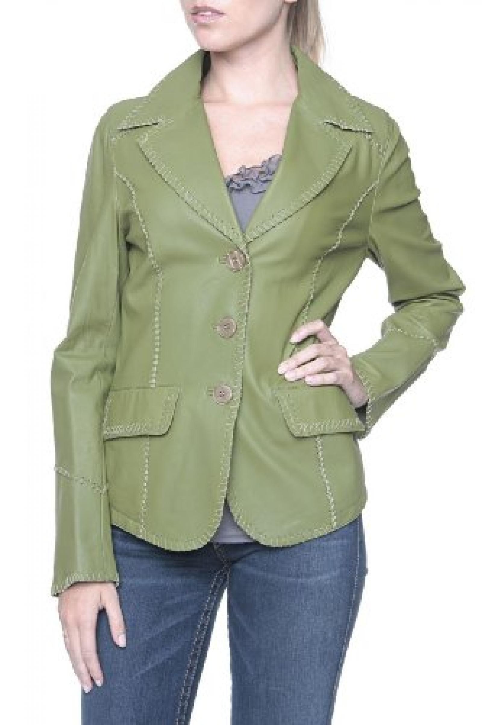 Cristiano di Thiene Damen Jacke Lederjacke RACE, Farbe: Gruen Cristiano di Thiene Damen Jacke Lederjacke RACE, Farbe: Gruen