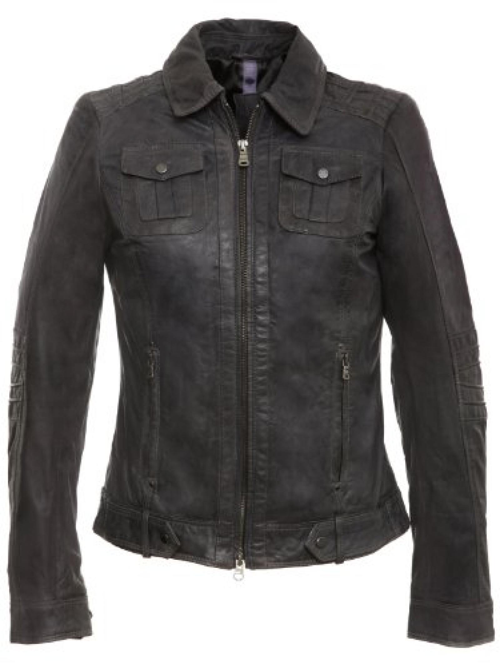 Wunderschöne Damen Lederjacke Patty in Anthrazit Gr. 36-46 NEU Wunderschöne Damen Lederjacke Patty in Anthrazit Gr. 36-46 NEU