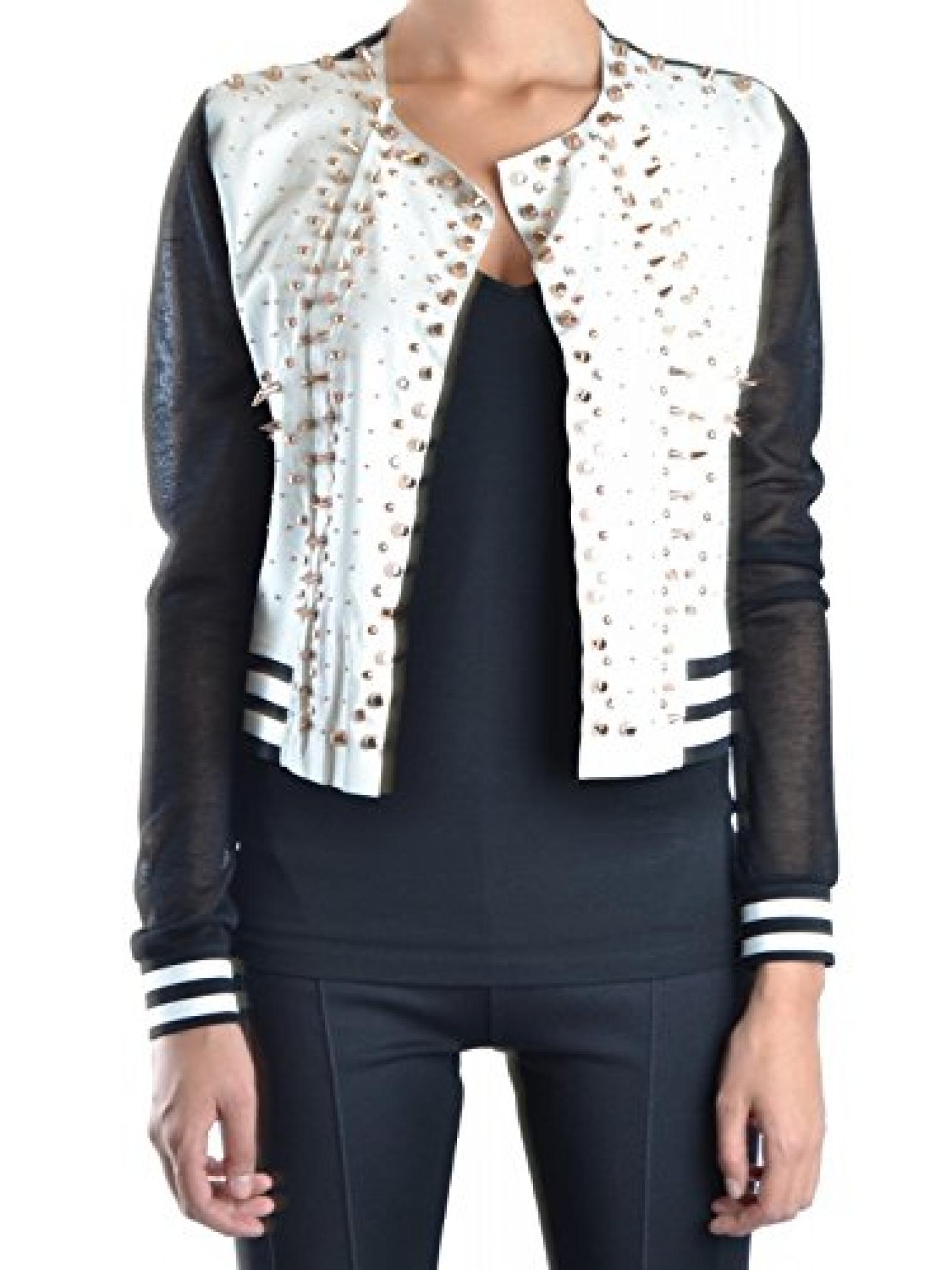 Mantel jacke on12 AVIU Donna wei&szlig; 