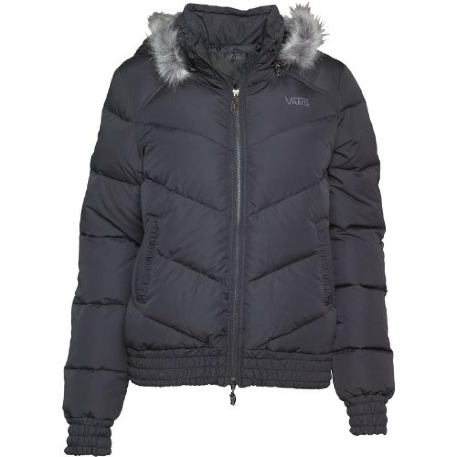 Schwarz Vans Damen Pledge Gepolsterte Bomber Jacke Onyx Schwarz Vans Damen Pledge Gepolsterte Bomber Jacke Onyx