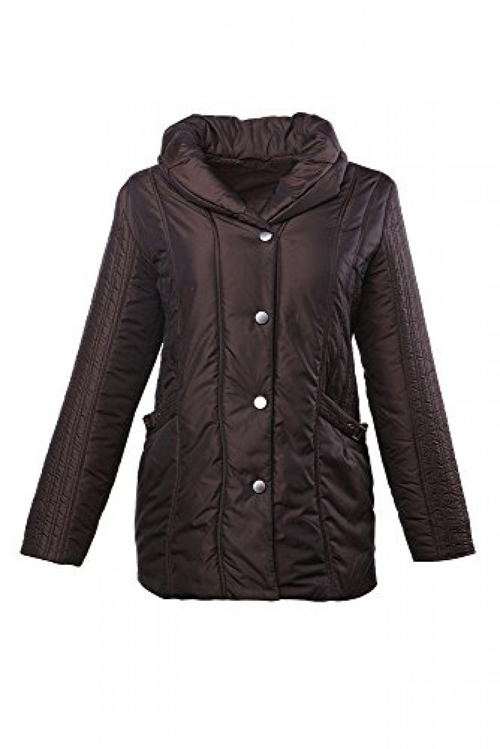 Ulla Popken Damen Steppjacke mit wattiertem Schalkragen, 694638 