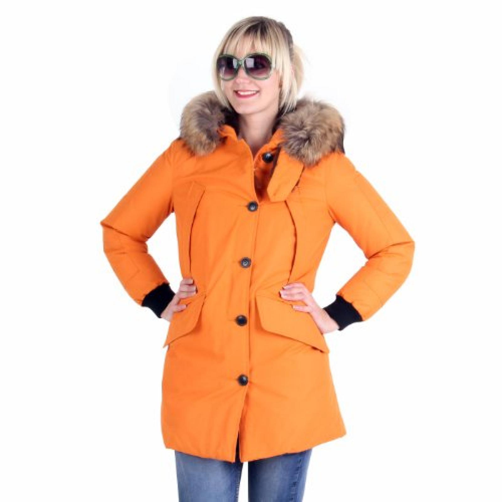 MUSEUM Damen Winter Daunenparka Orange MD19481 MUSEUM Damen Winter Daunenparka Orange MD19481