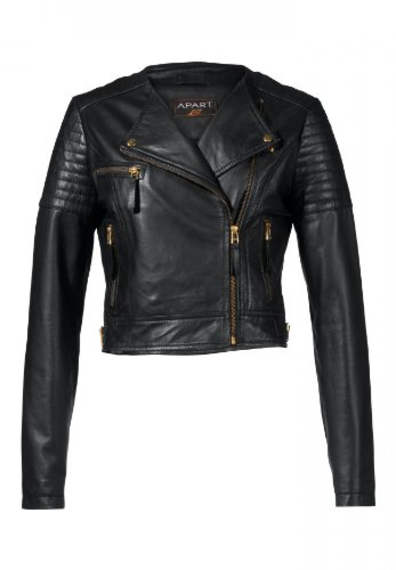 APART Fashion, Lederjacke, schwarz APART Fashion, Lederjacke, schwarz