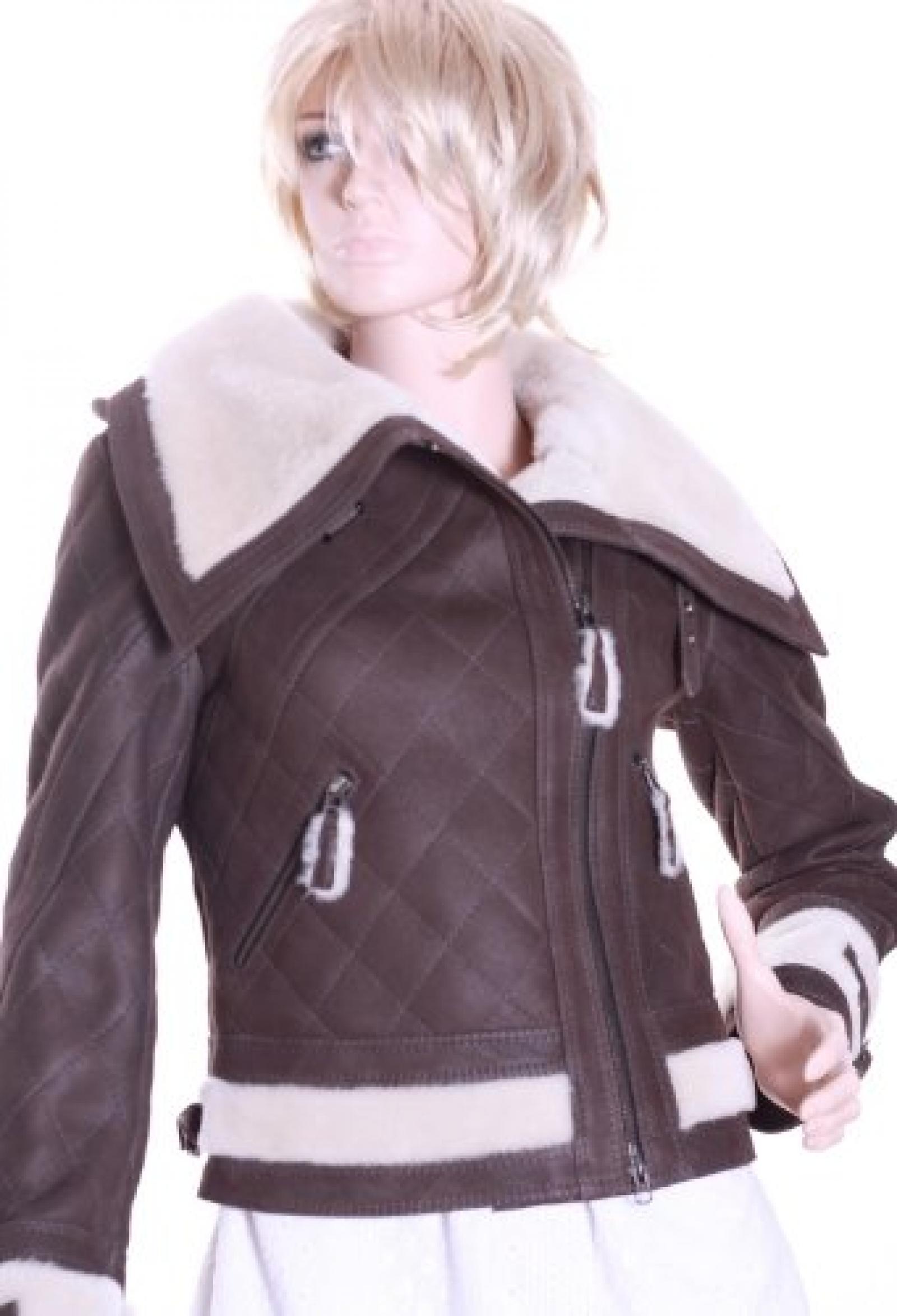 Doro grau Lederjacke Lammfelljacke Doro grau Lederjacke Lammfelljacke