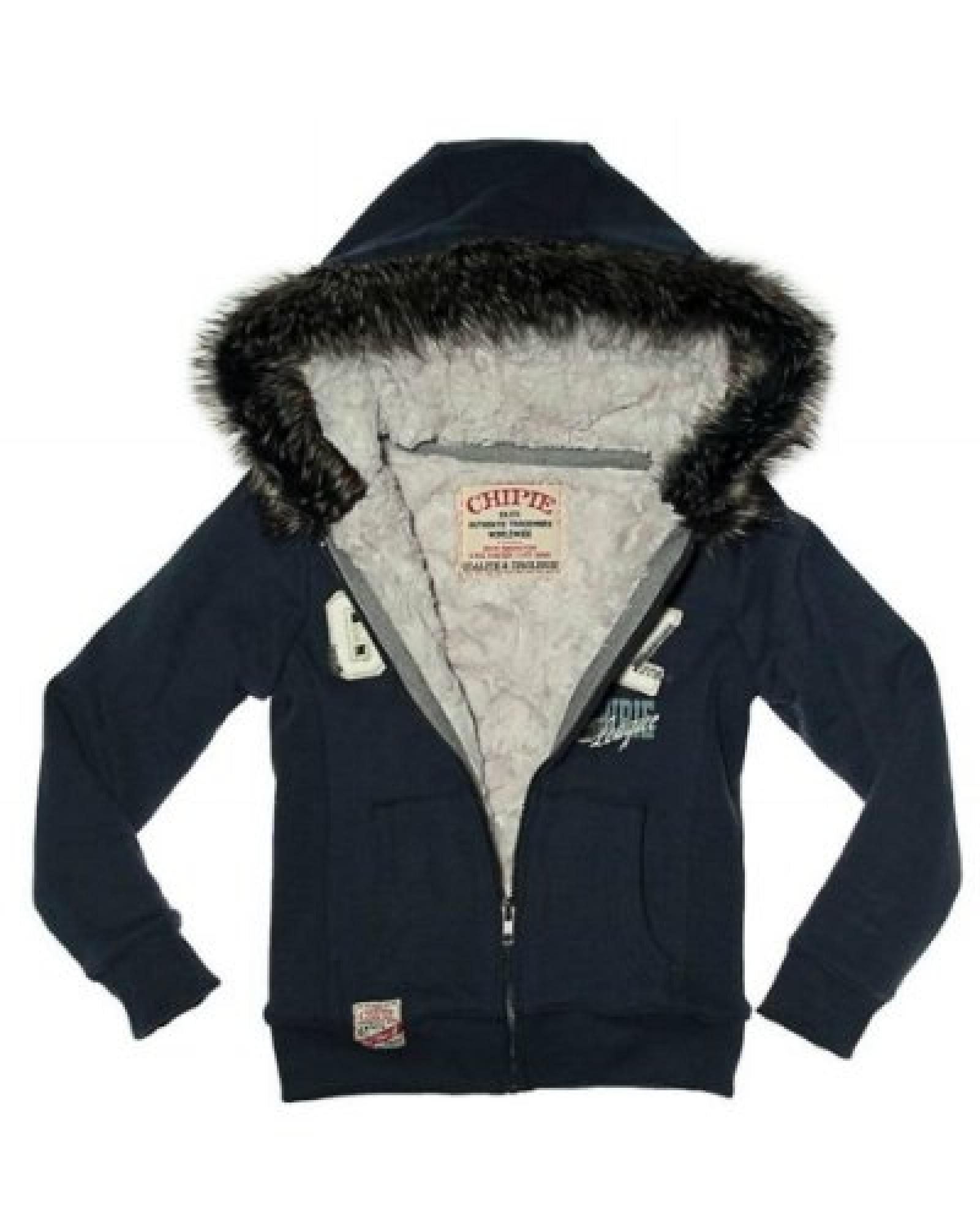 Chipie Sweatjacke mit Fellkapuze, Mädchen Chipie Sweatjacke mit Fellkapuze, Mädchen
