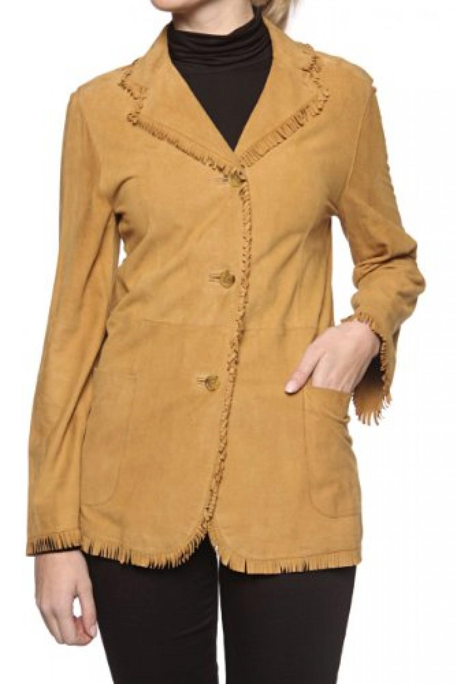 Cristiano di Thiene Fransen Lederjacke BOHO, Farbe: Hellbraun Cristiano di Thiene Fransen Lederjacke BOHO, Farbe: Hellbraun