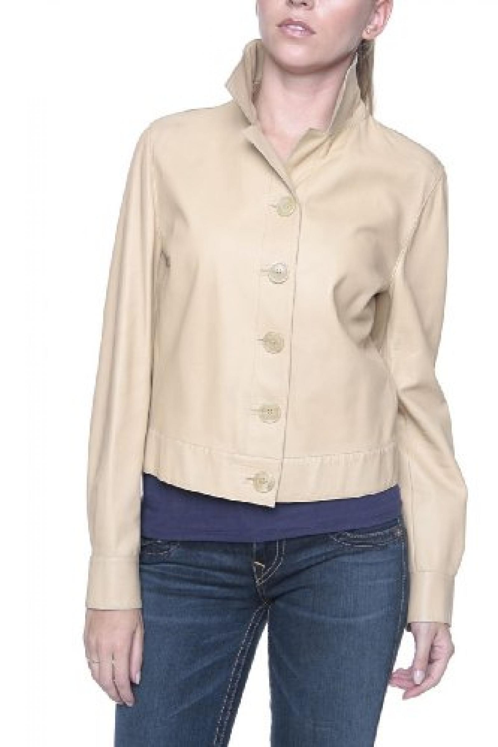 Cristiano di Thiene Lederjacke , Farbe: Beige Cristiano di Thiene Lederjacke , Farbe: Beige