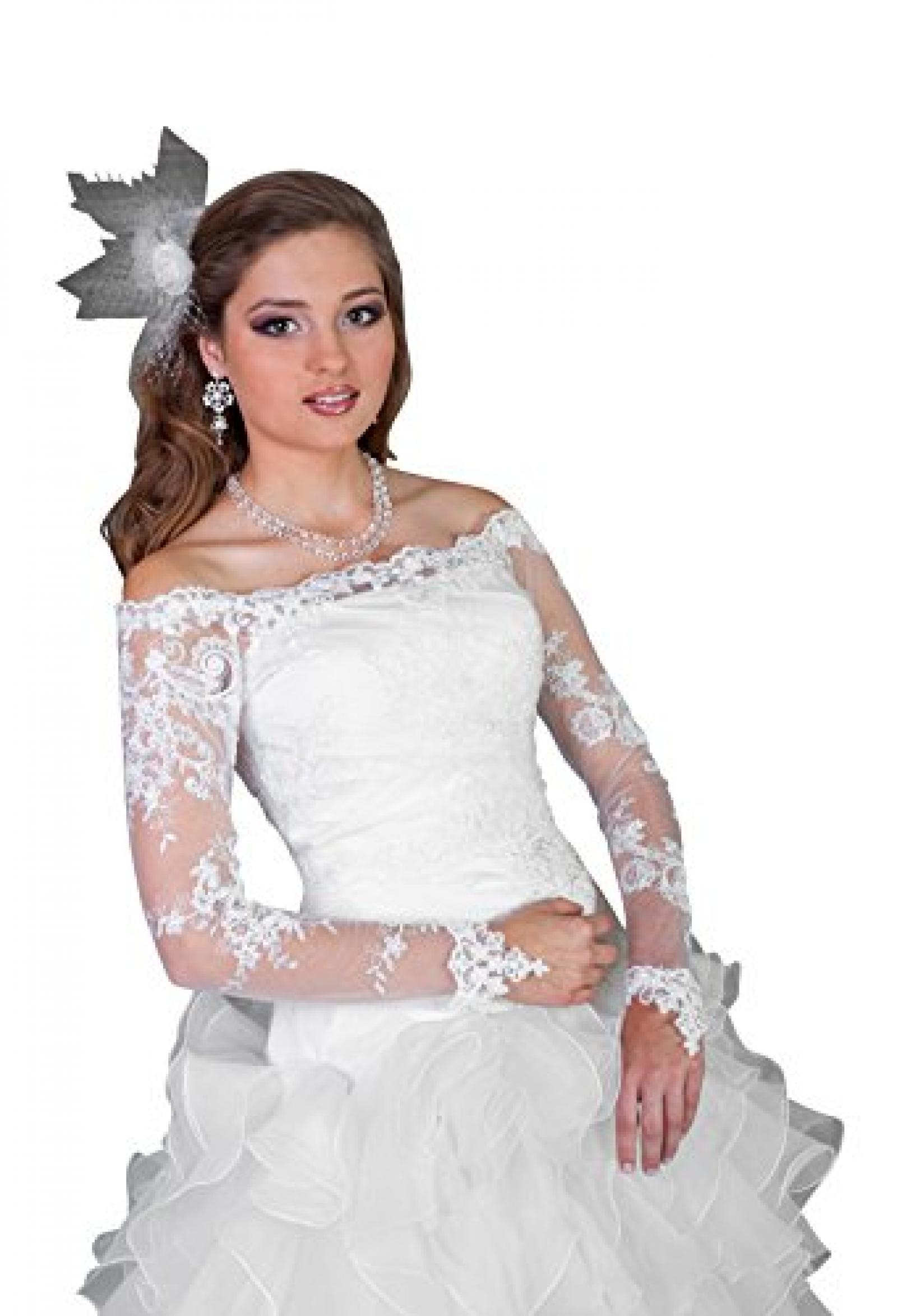 Feines enganliegendes Oberteil mit Schn&uuml;rung aus Spitze - B109 