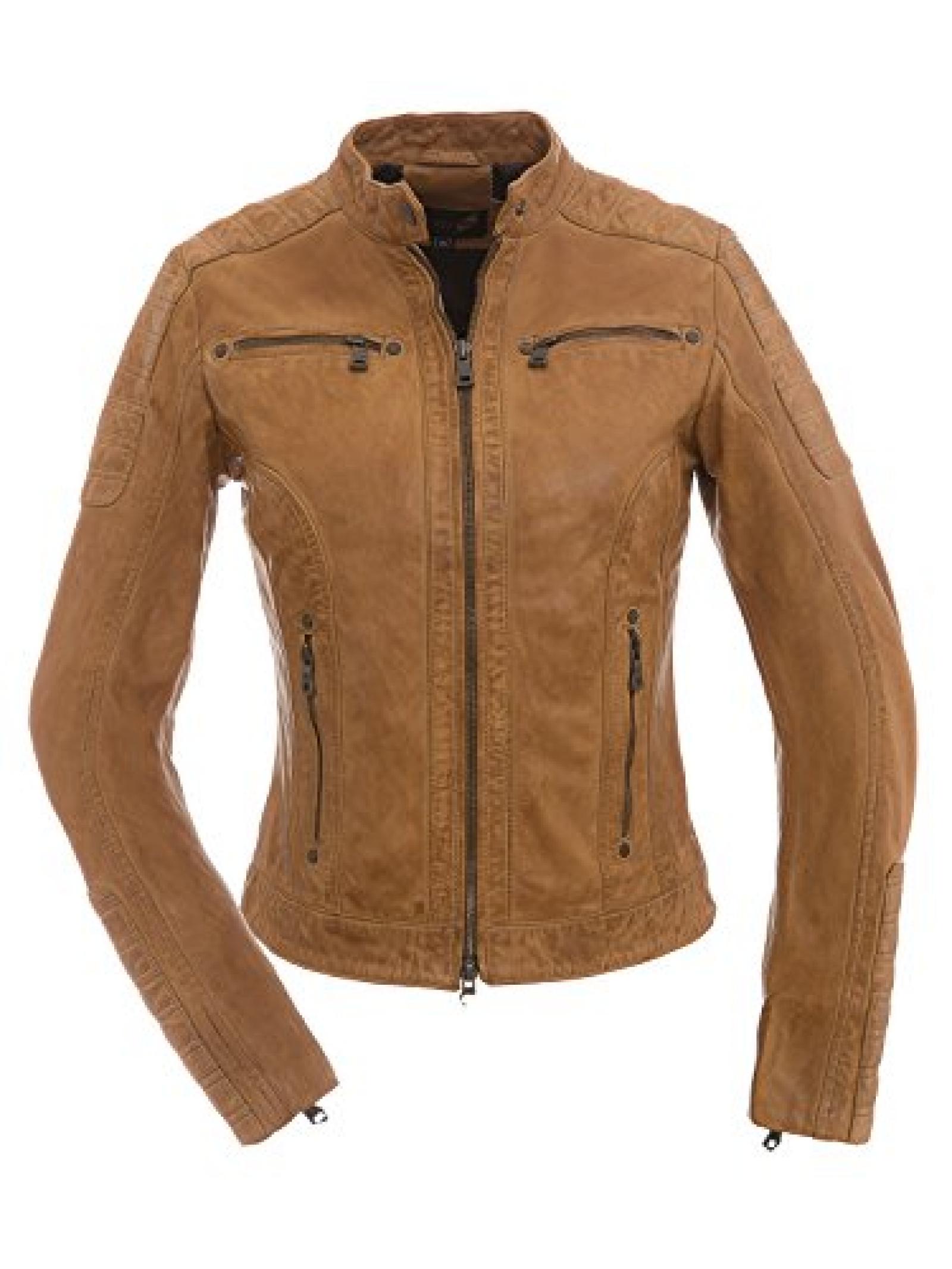 Jilani Damen Lederjacke Jennifer in Camel Gr. 38-46 