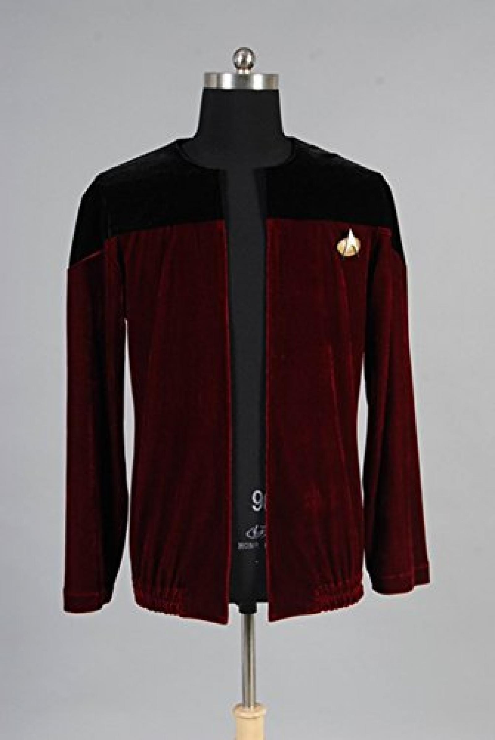 Star Trek Picard Schwarz Rot Velvet Jacke Kostuem Star Trek Picard Schwarz Rot Velvet Jacke Kostuem