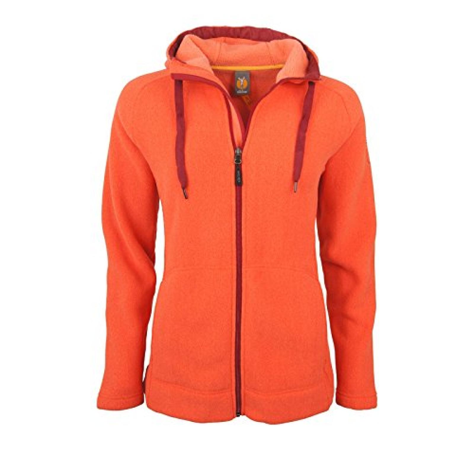 elkline Damen Kapuzenfleece Jacke, siehstma, redorange - Gr. 38 elkline Damen Kapuzenfleece Jacke, siehstma, redorange - Gr. 38