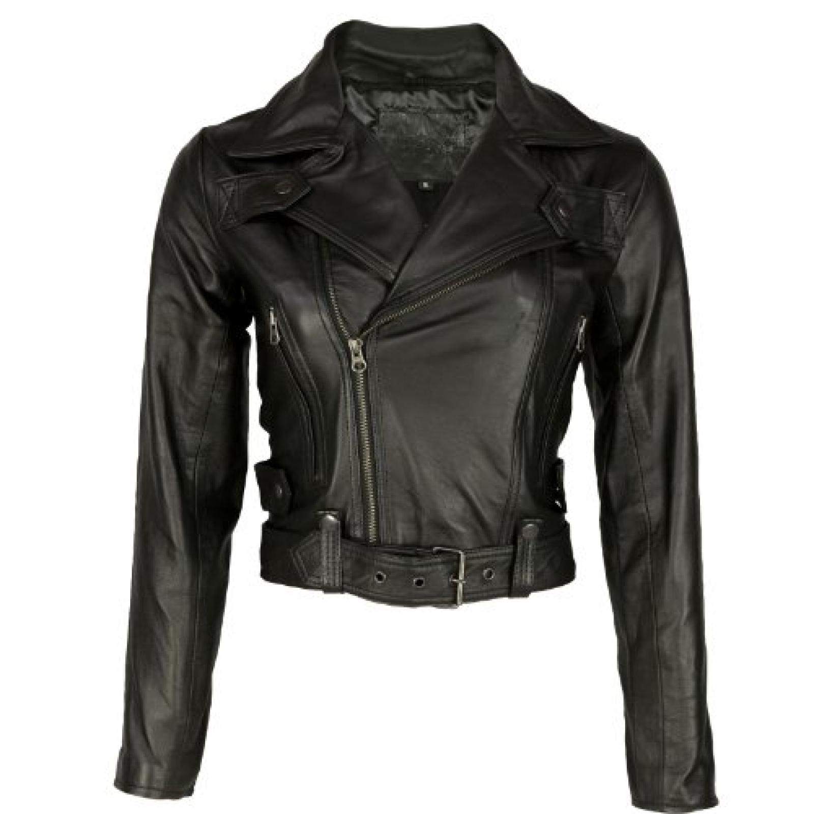 VIPARO Womens Black Lambskin Quilted Biker Leather Jacket - Kendra VIPARO Womens Black Lambskin Quilted Biker Leather Jacket - Kendra