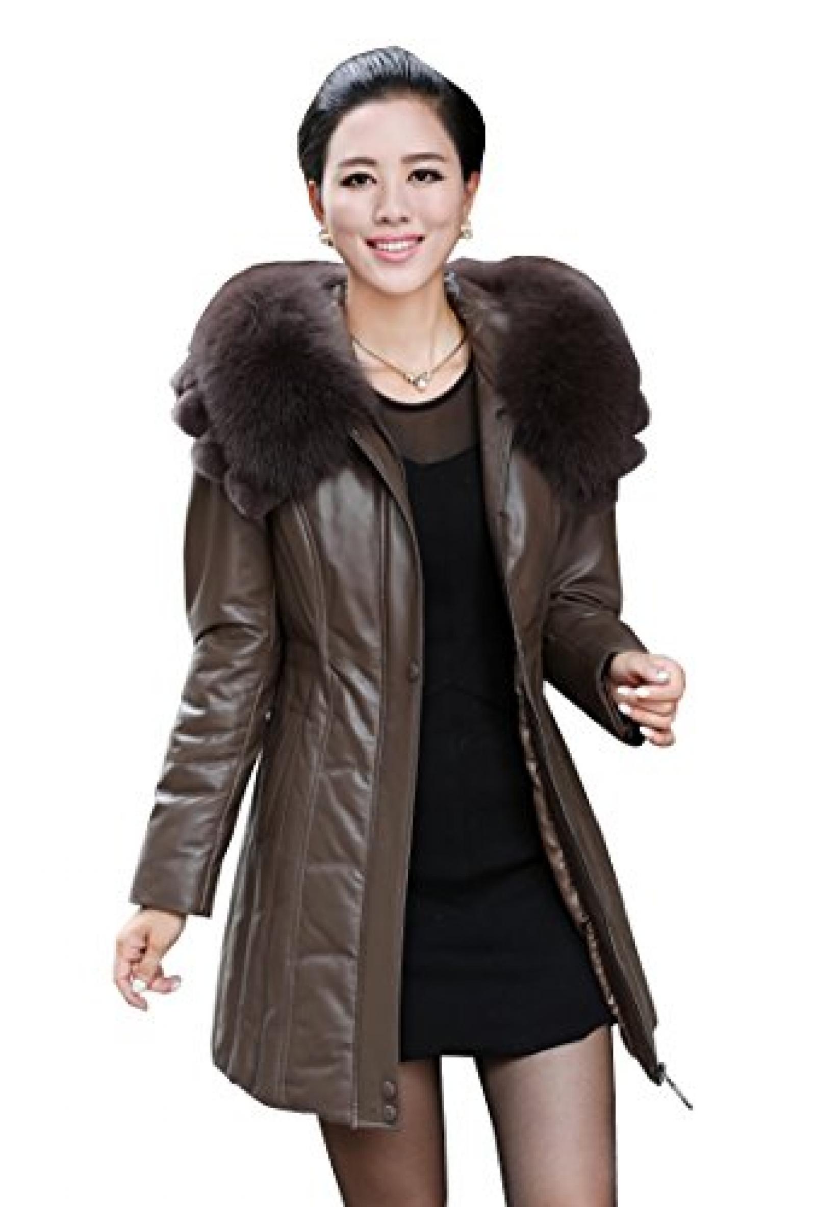 E-Girl Lady Schafspelz,echtem Leder unten Deman Jacken & M&auml;ntel, with Cap ,Kamel 