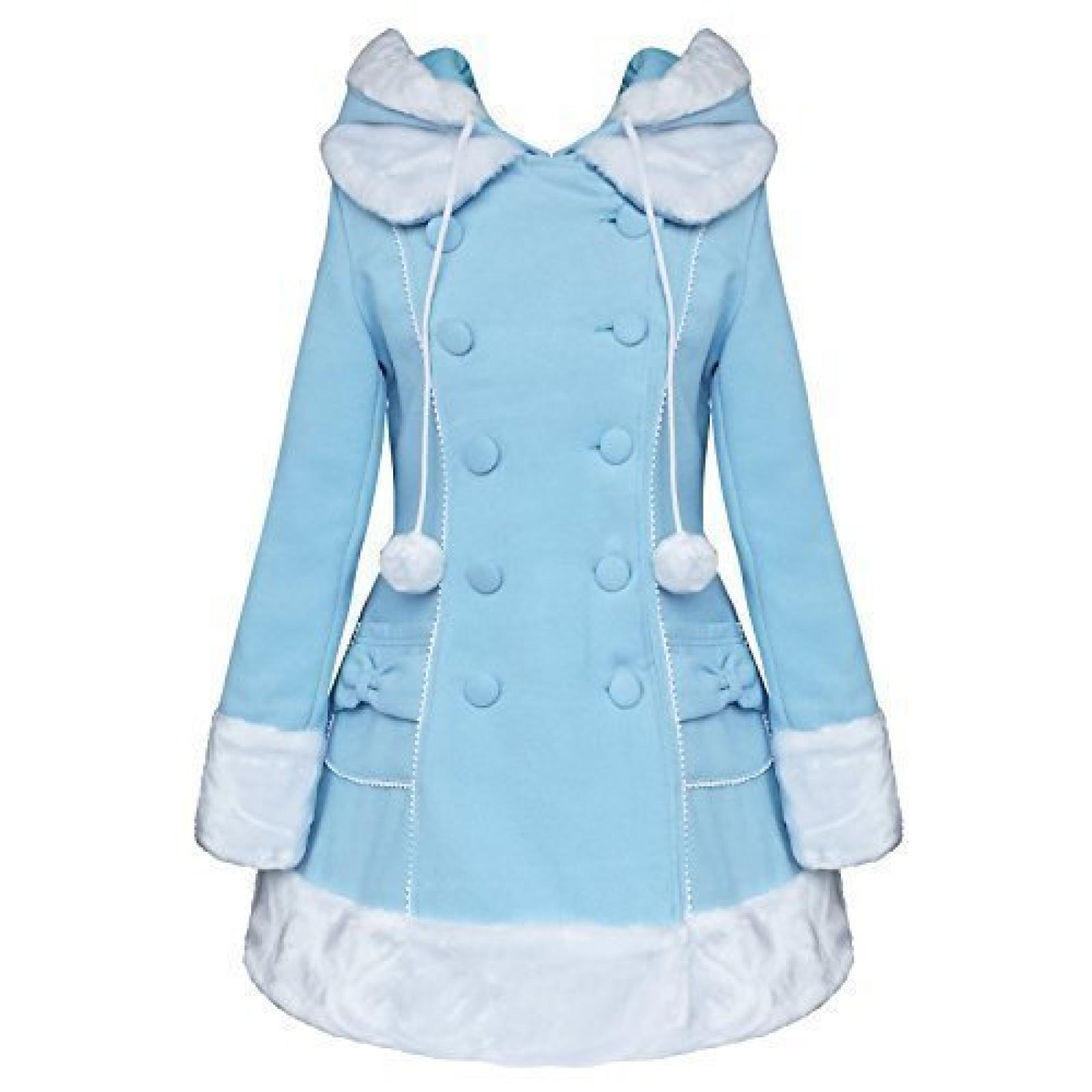Hell Bunny Sarah Jane Hellblau Vintage Lolita Winterjacke Hell Bunny Sarah Jane Hellblau Vintage Lolita Winterjacke
