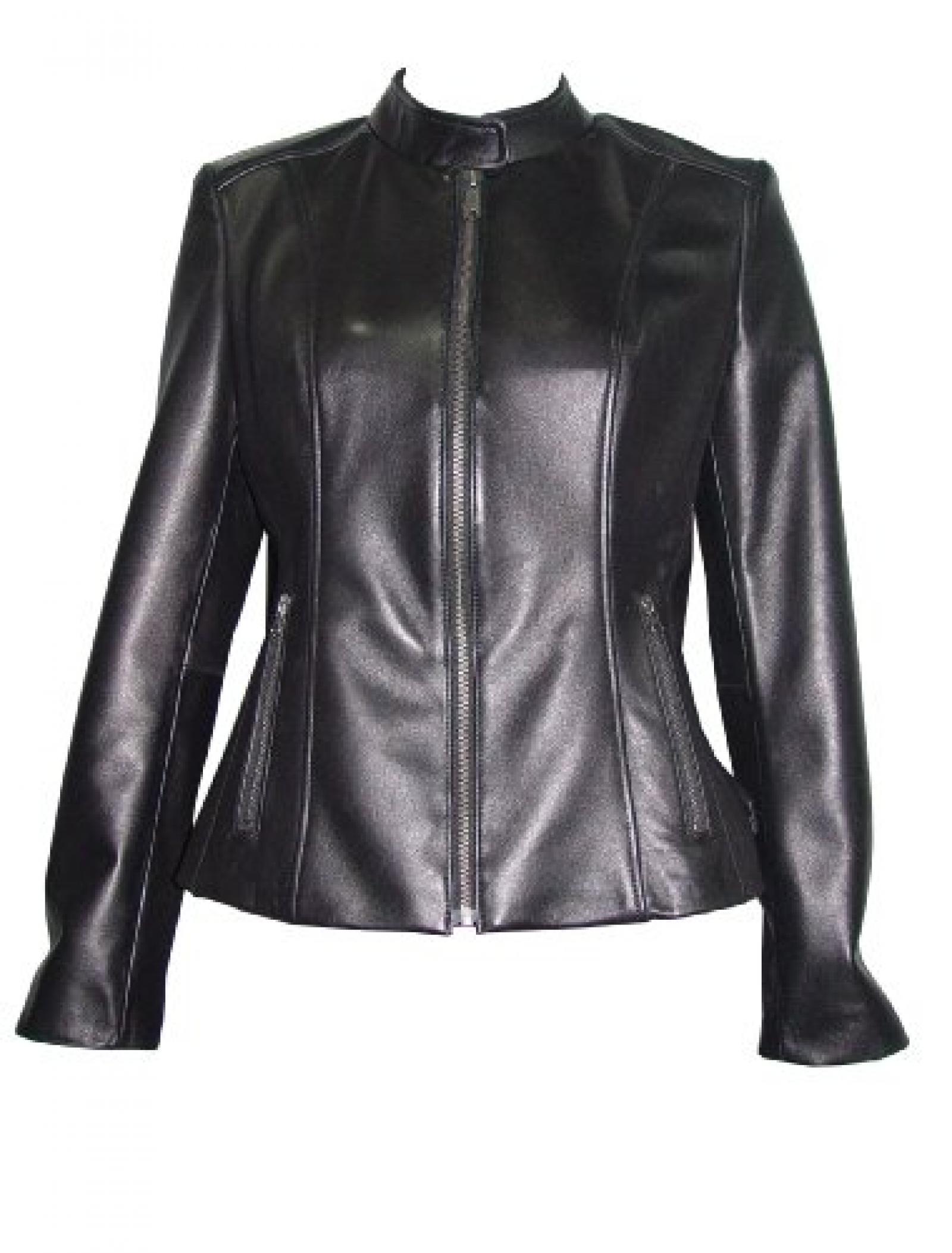 Nettailor Women PETITE SZ 4062 Lamb Leather Moto Jacket 