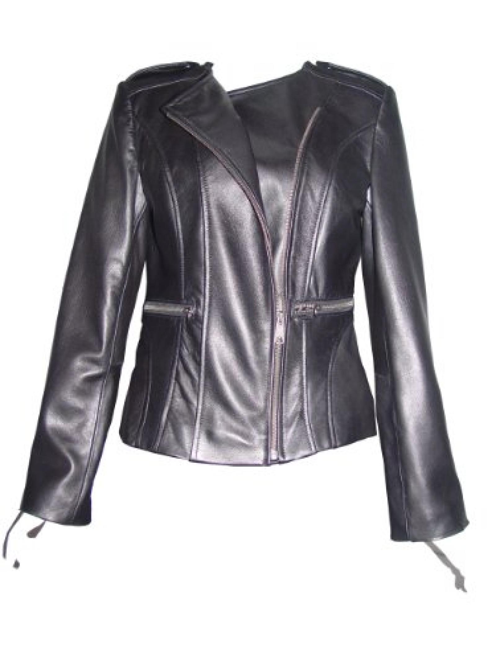 Nettailor FREE tailoring Women PLUS SIZE 4069 Leather Moto Jacket Collarless Nettailor FREE tailoring Women PLUS SIZE 4069 Leather Moto Jacket Collarless