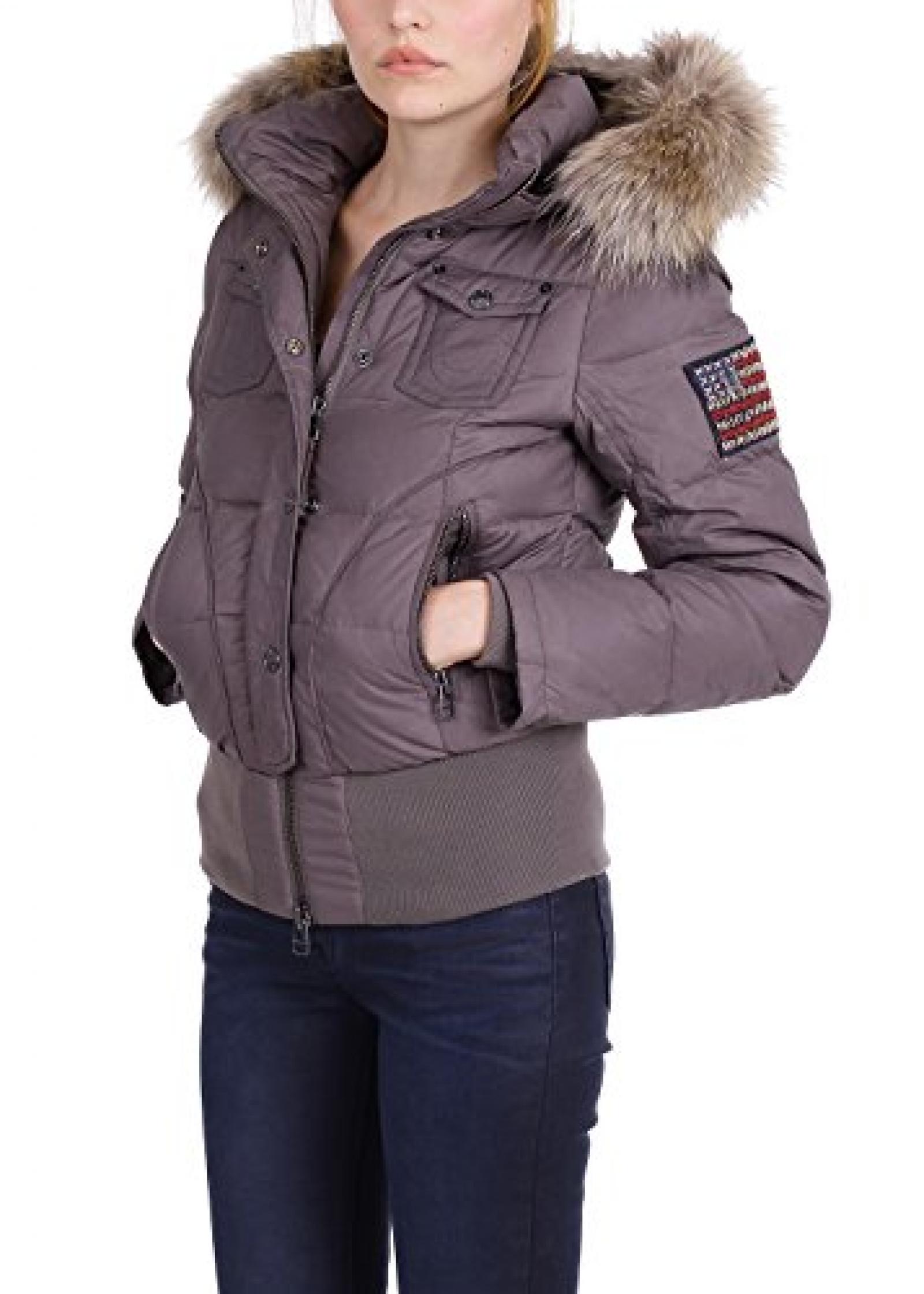 True Religion Damen Daunenjacke W14FN23C5G Down Jacket Racoon Fur True Religion Damen Daunenjacke W14FN23C5G Down Jacket Racoon Fur