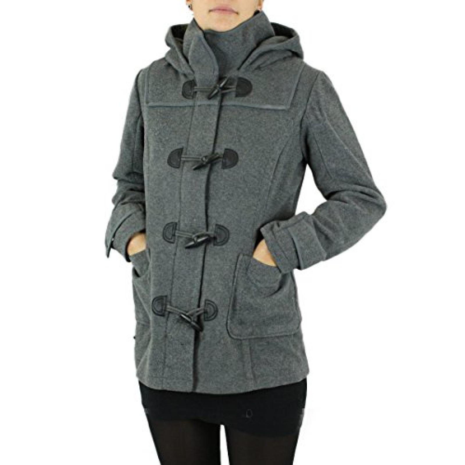 all about eve Frauen Jacke Winter Duffle Coat Kurzmantel charcoal - f&auml;llt normal aus 