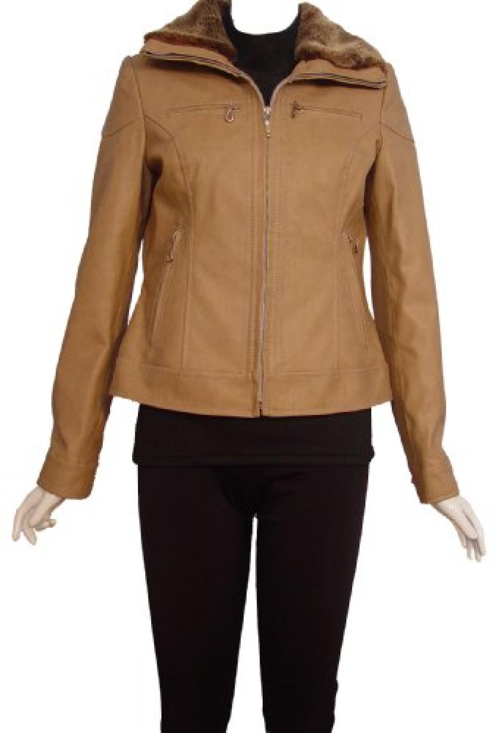 Nettailor Women 4088 Lambskin Leather Casual Jacket Faux Fur Collar Nettailor Women 4088 Lambskin Leather Casual Jacket Faux Fur Collar