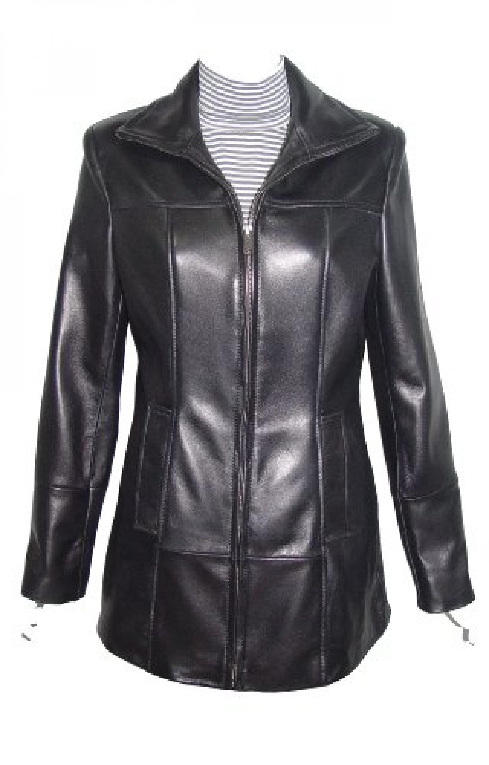 Nettailor Women 4180 Soft Lambskin Leather Simple Easy Casual Jacket Zip Front 