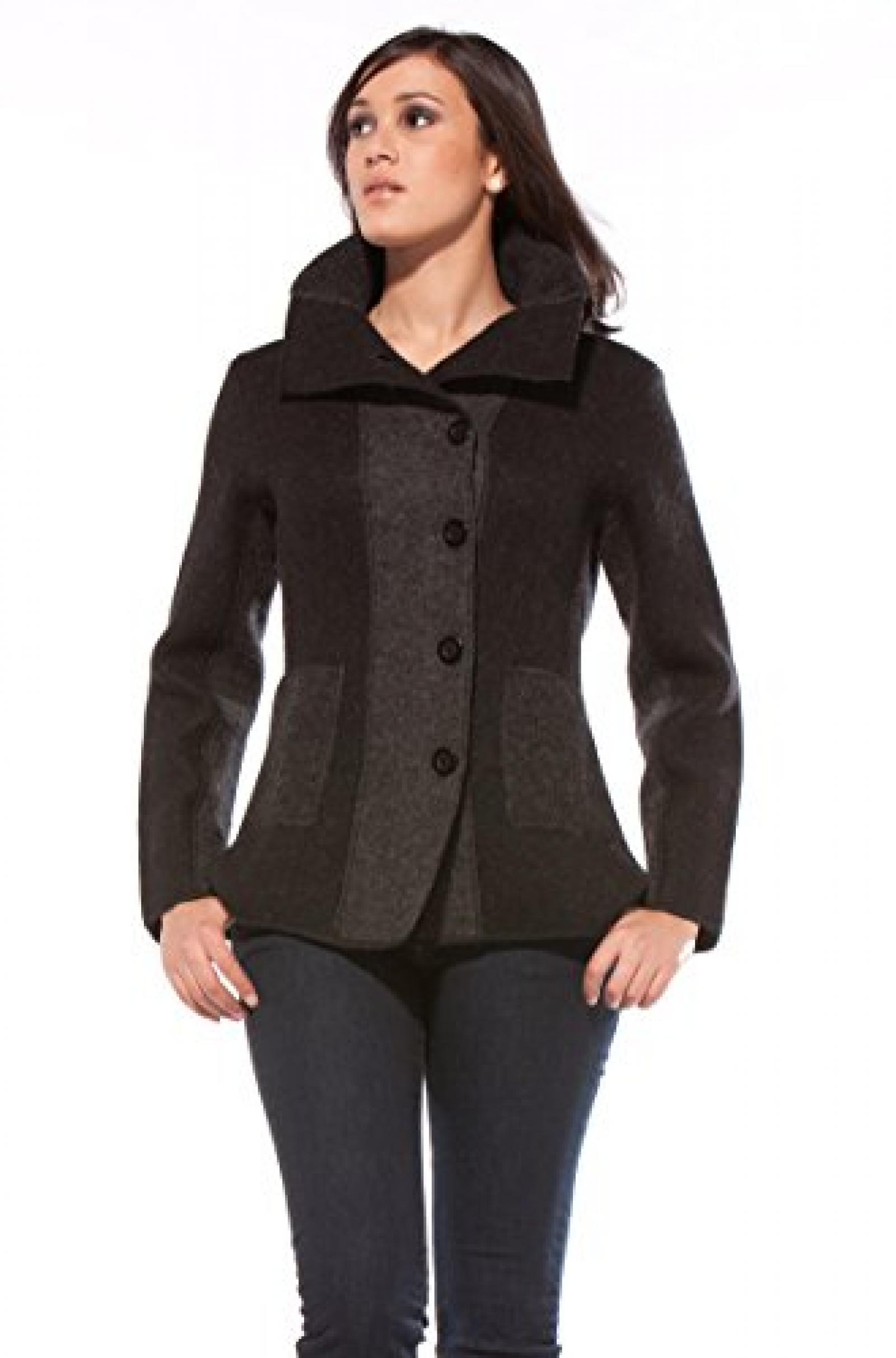 APU KUNTUR Damen Alpaka Filzjacke Gorky Alpakajacke Alpaca Wolljacke &Uuml;bergangsjacke Outdoorjacke 
