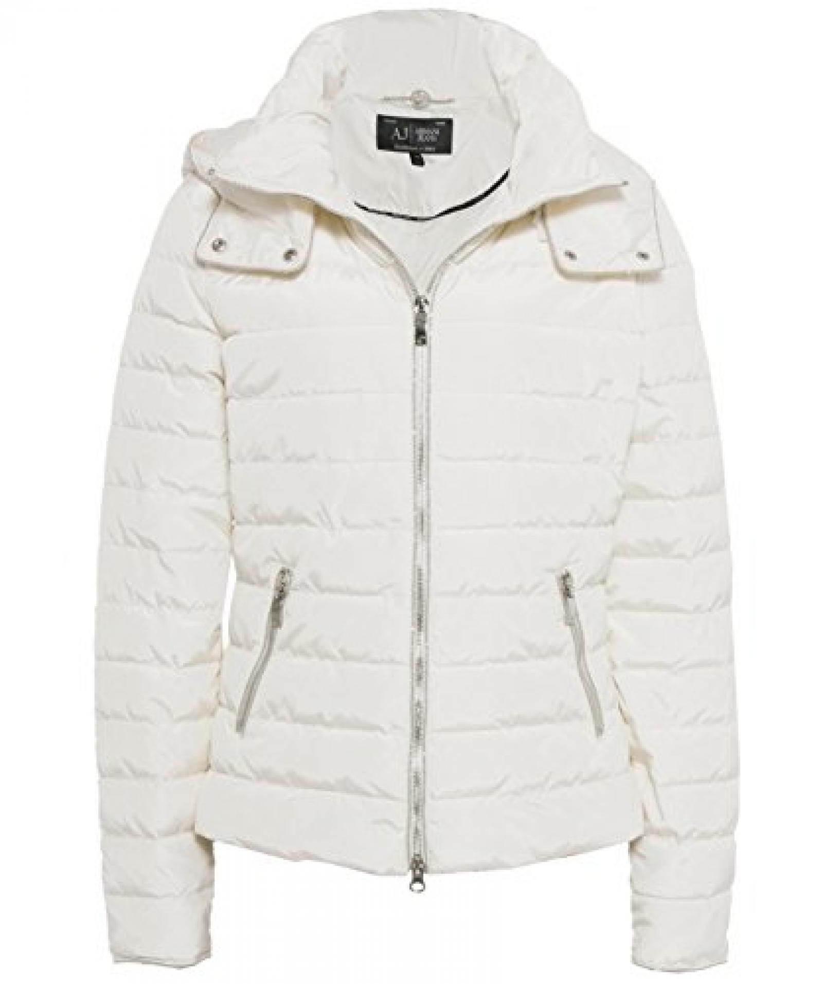 Armani Jeans Hooded Puffa Jacket WEI&szlig; 