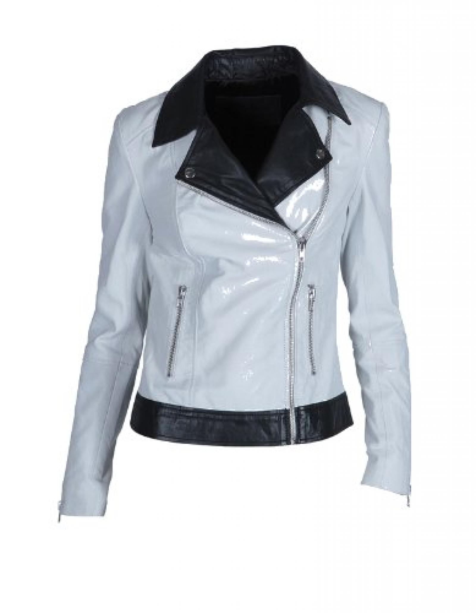 STORM & MARIE Lederjacke Ziggy whiteblack STORM & MARIE Lederjacke Ziggy whiteblack