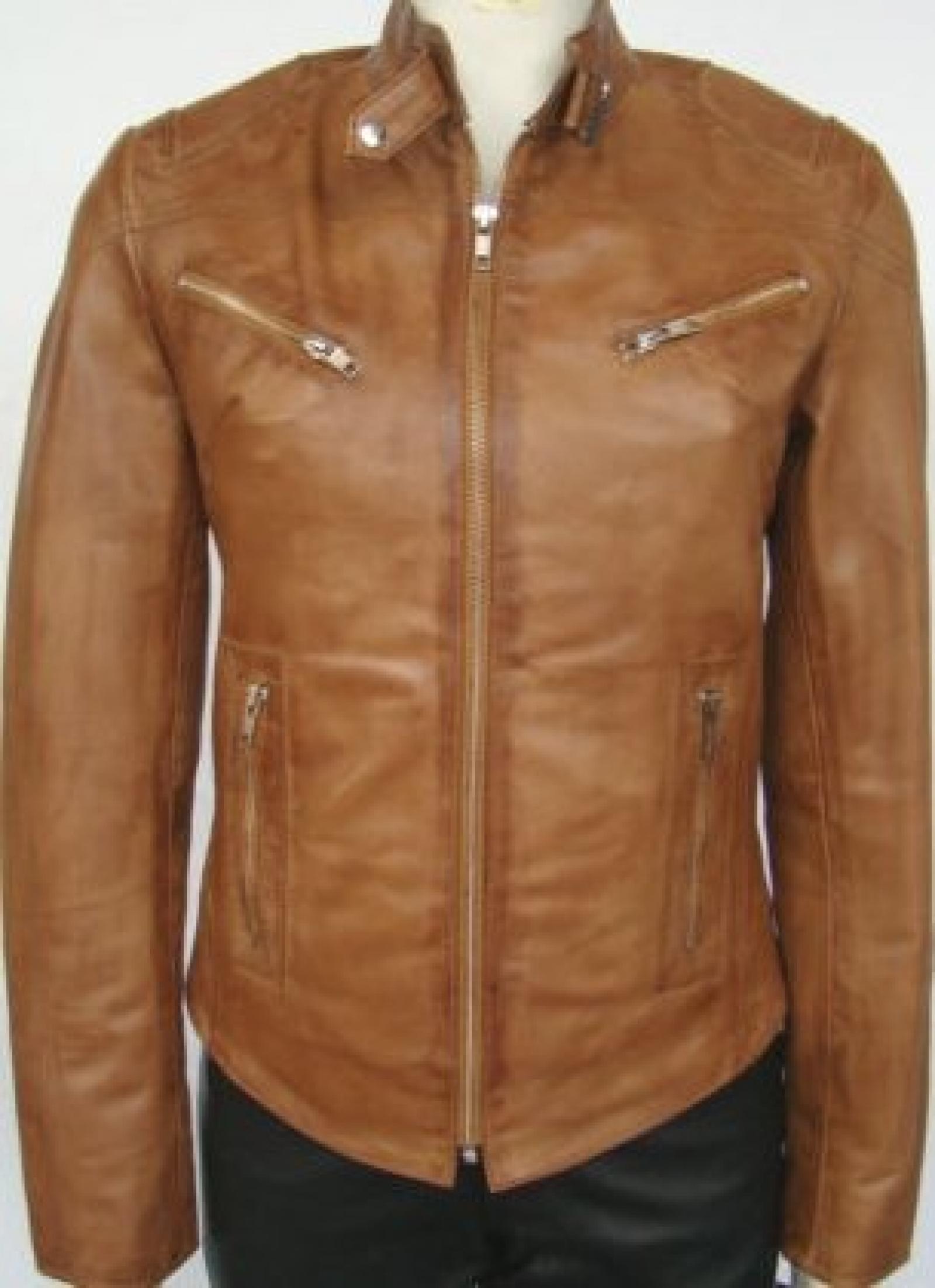 Damen Short Taille L&auml;nge tan Soft Nappa EchtlederjackenAlle Gr&ouml;&szlig;en 