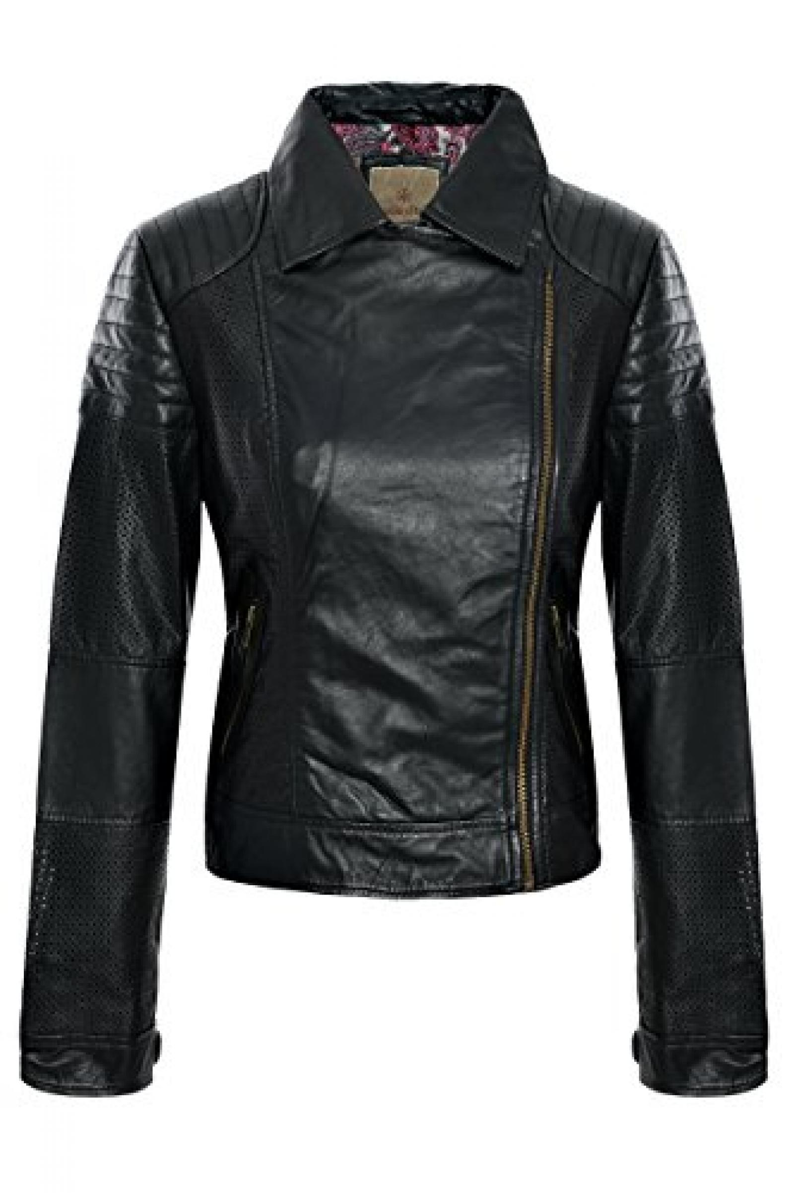 Paisley Park Lederjacke 102/9913 mit Perforation in Farbe 100 schwarz Paisley Park Lederjacke 102/9913 mit Perforation in Farbe 100 schwarz