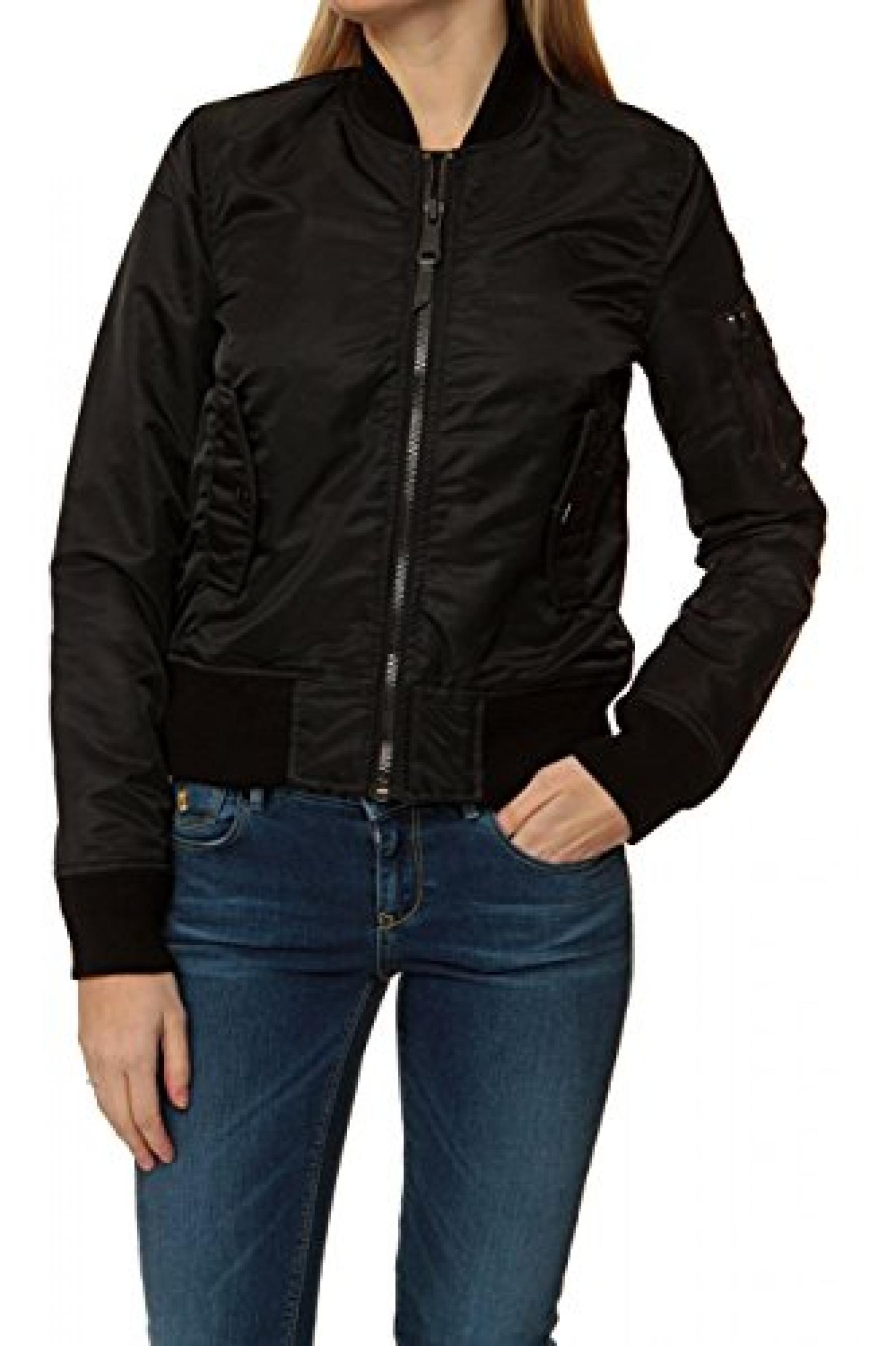 Schott Damen Jacke Blouson-Jacke , Farbe: Schwarz Schott Damen Jacke Blouson-Jacke , Farbe: Schwarz