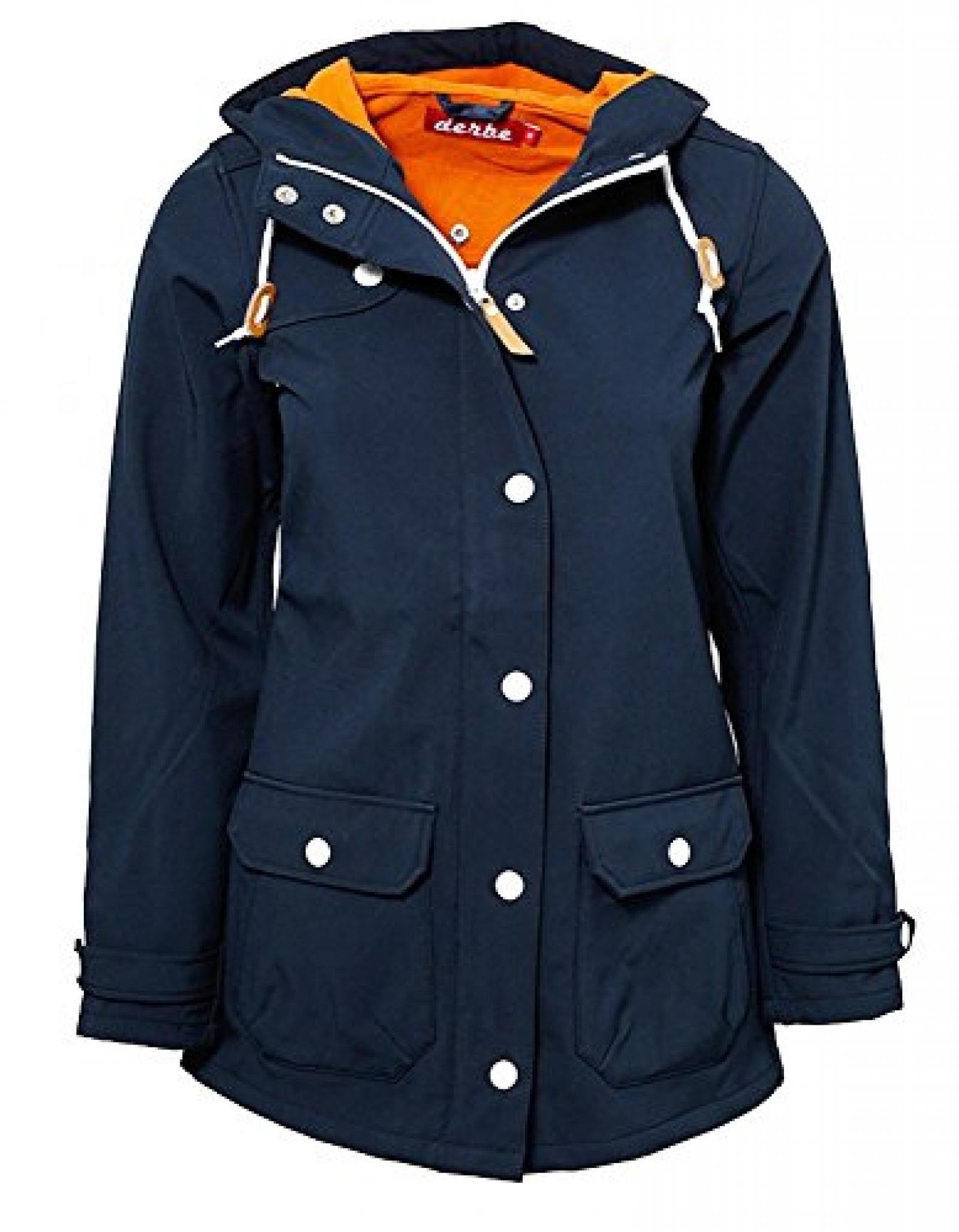 Derbe Hamburg, PENINSULA Damen Softshelljacke navy/orange Derbe Hamburg, PENINSULA Damen Softshelljacke navy/orange