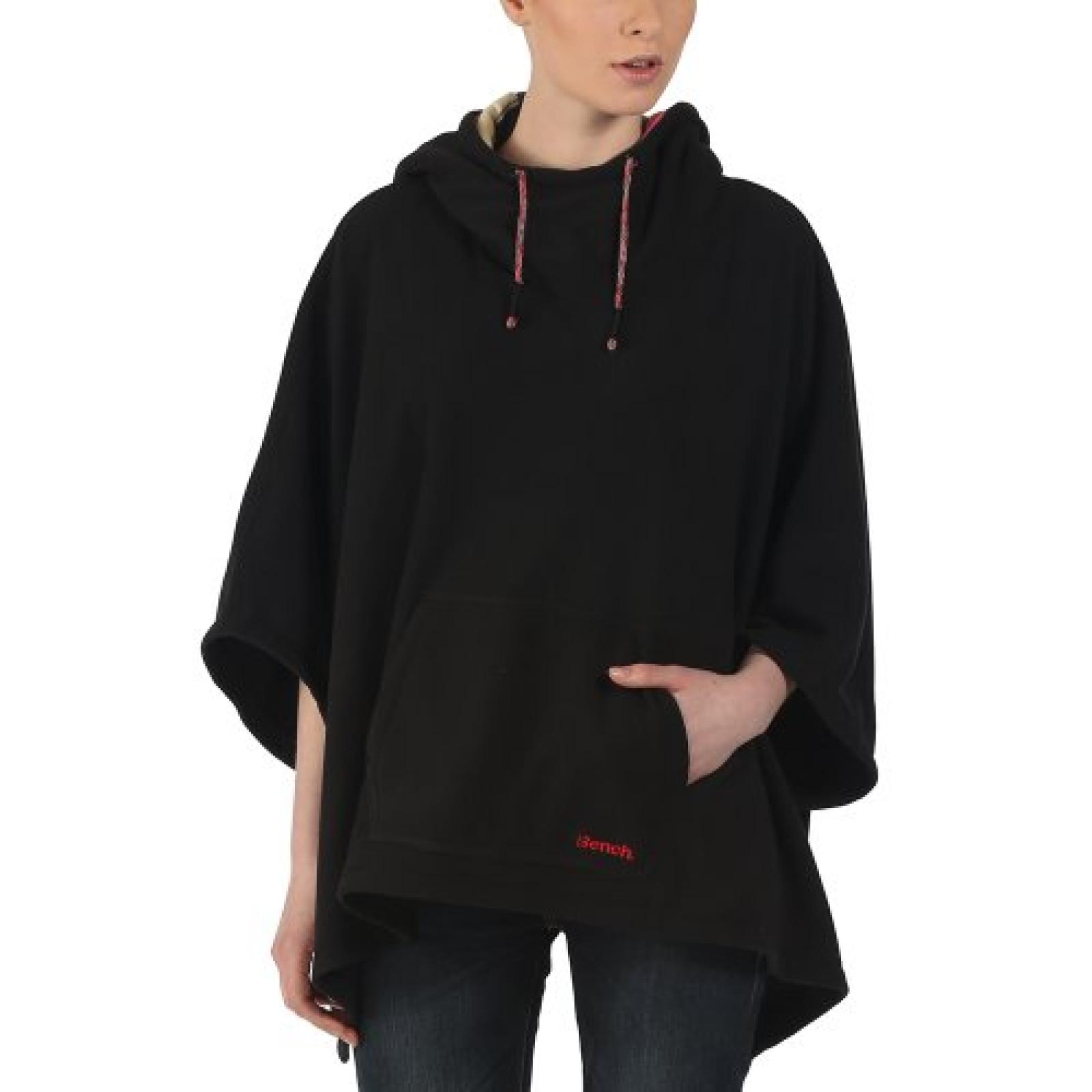 Bench Damen Fleece-Poncho Fanatic, Jet Black, One size, BLEF0058 Bench Damen Fleece-Poncho Fanatic, Jet Black, One size, BLEF0058