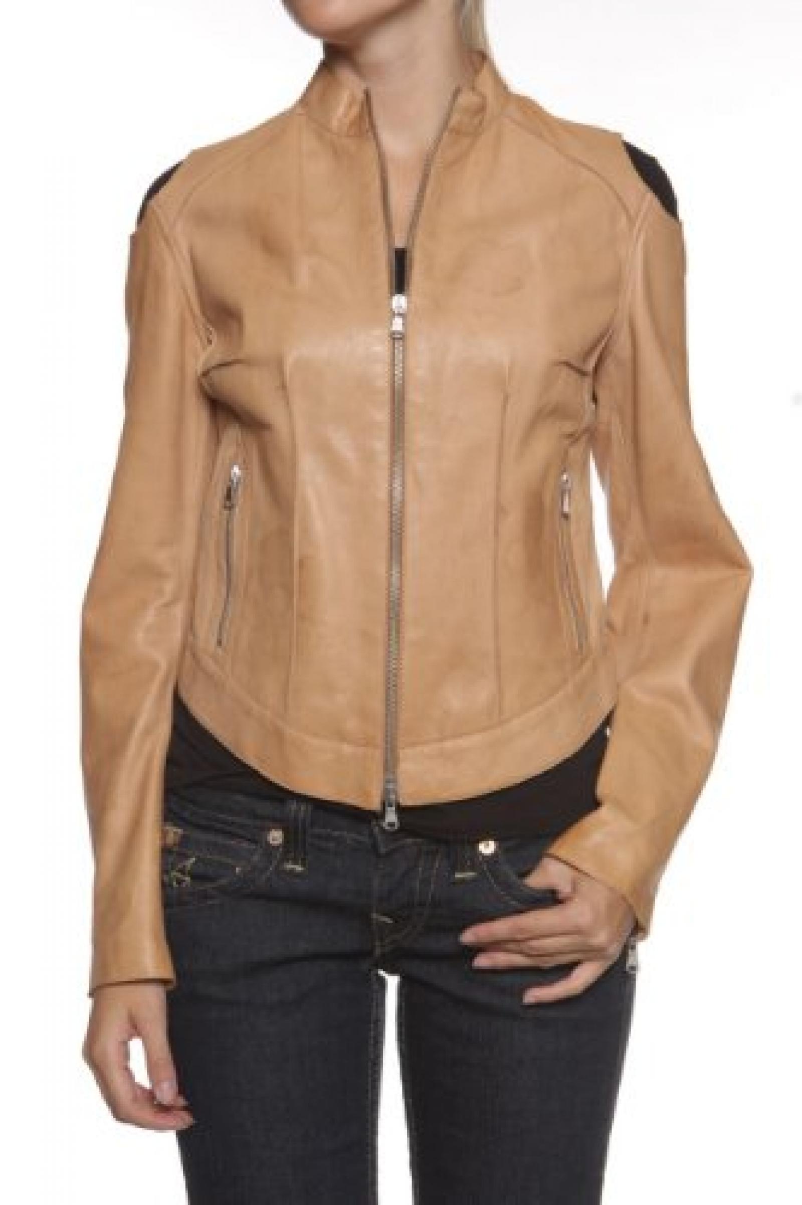 Cristiano di Thiene Antique Lederjacke FLOWER PRIN, Farbe: Hellbraun Cristiano di Thiene Antique Lederjacke FLOWER PRIN, Farbe: Hellbraun