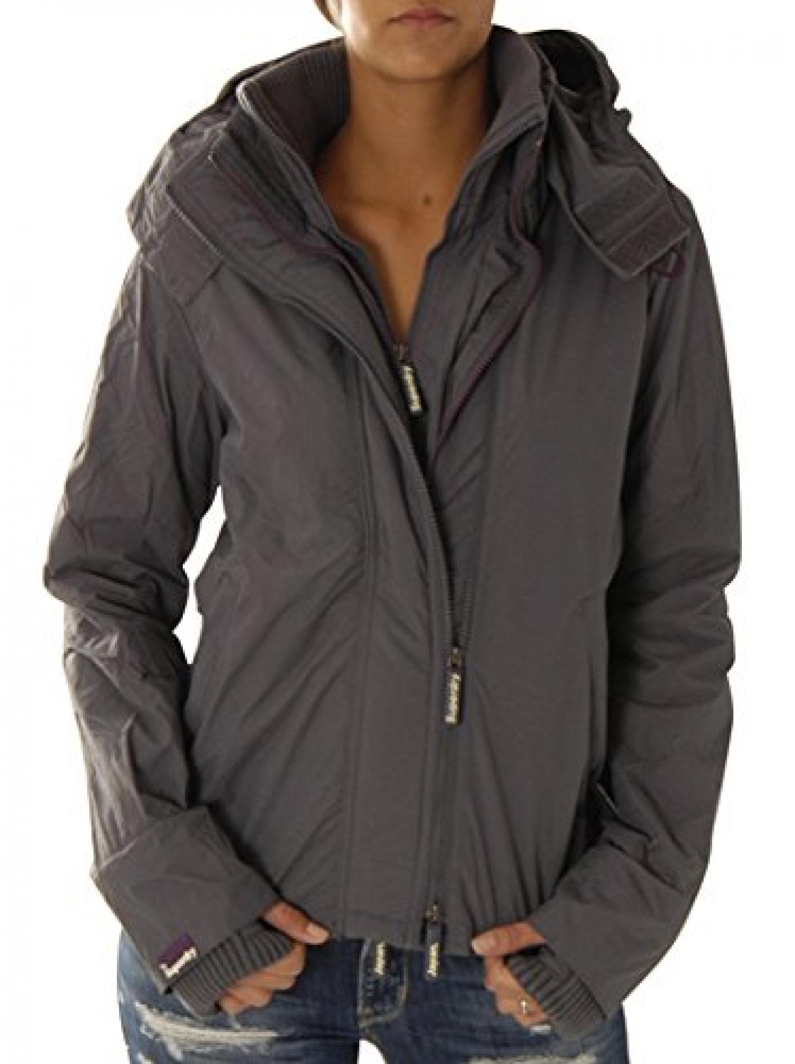 Superdry Windbreaker Women - POP ZIP HOODED ARCTIC - Charcoal-Violet Marl Superdry Windbreaker Women - POP ZIP HOODED ARCTIC - Charcoal-Violet Marl