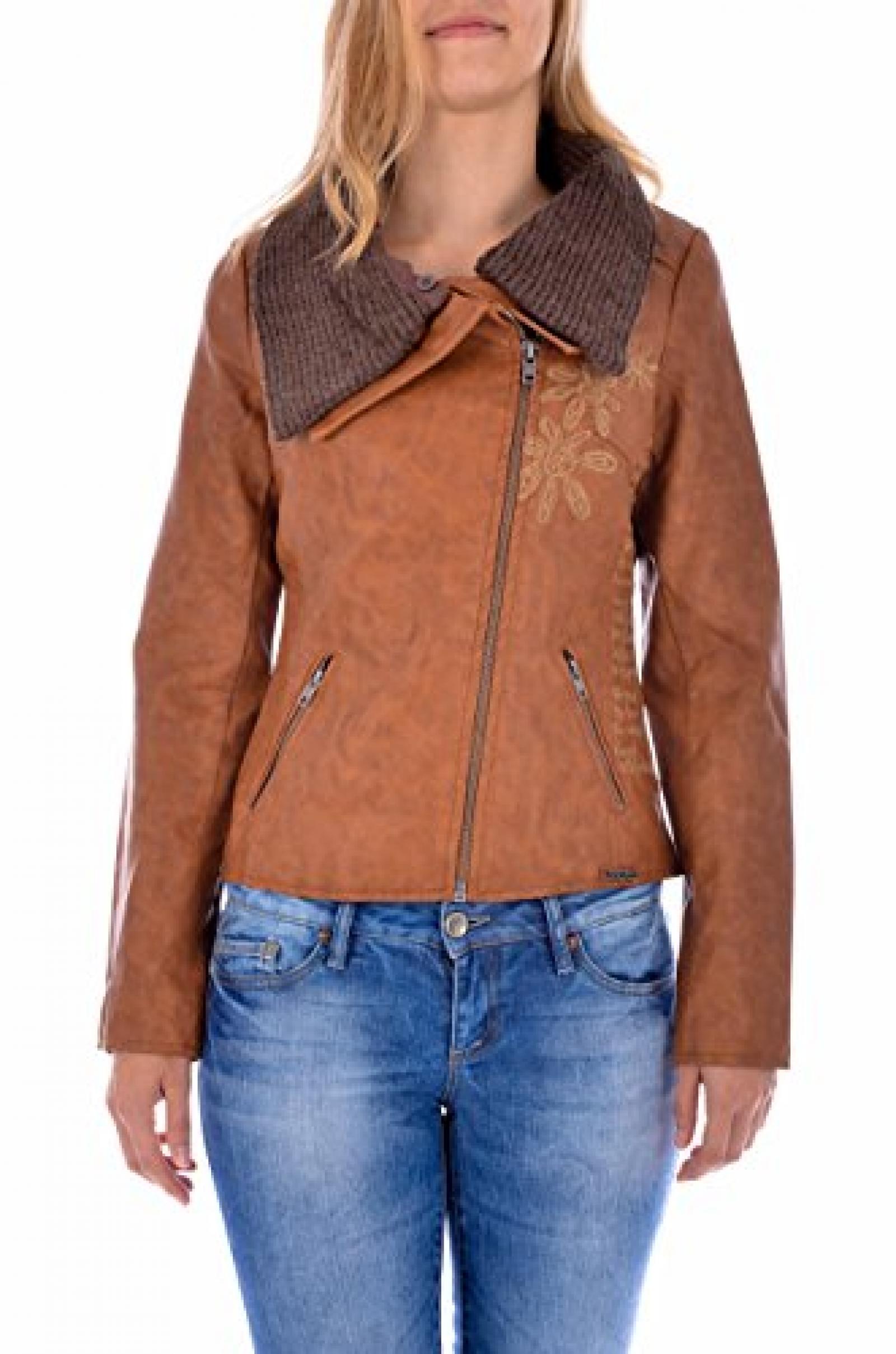 Desigual Damen Jacke Pekin + Gef&auml;llt mir! Sticker 
