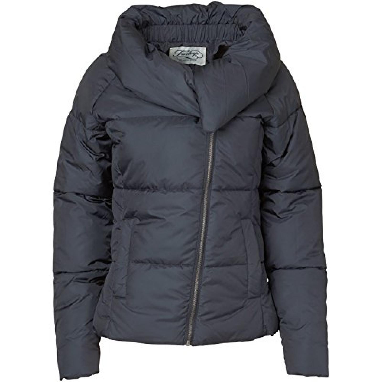 Schwarz Firetrap Damen Bailey Puffa Jacke Schwarz Schwarz Firetrap Damen Bailey Puffa Jacke Schwarz