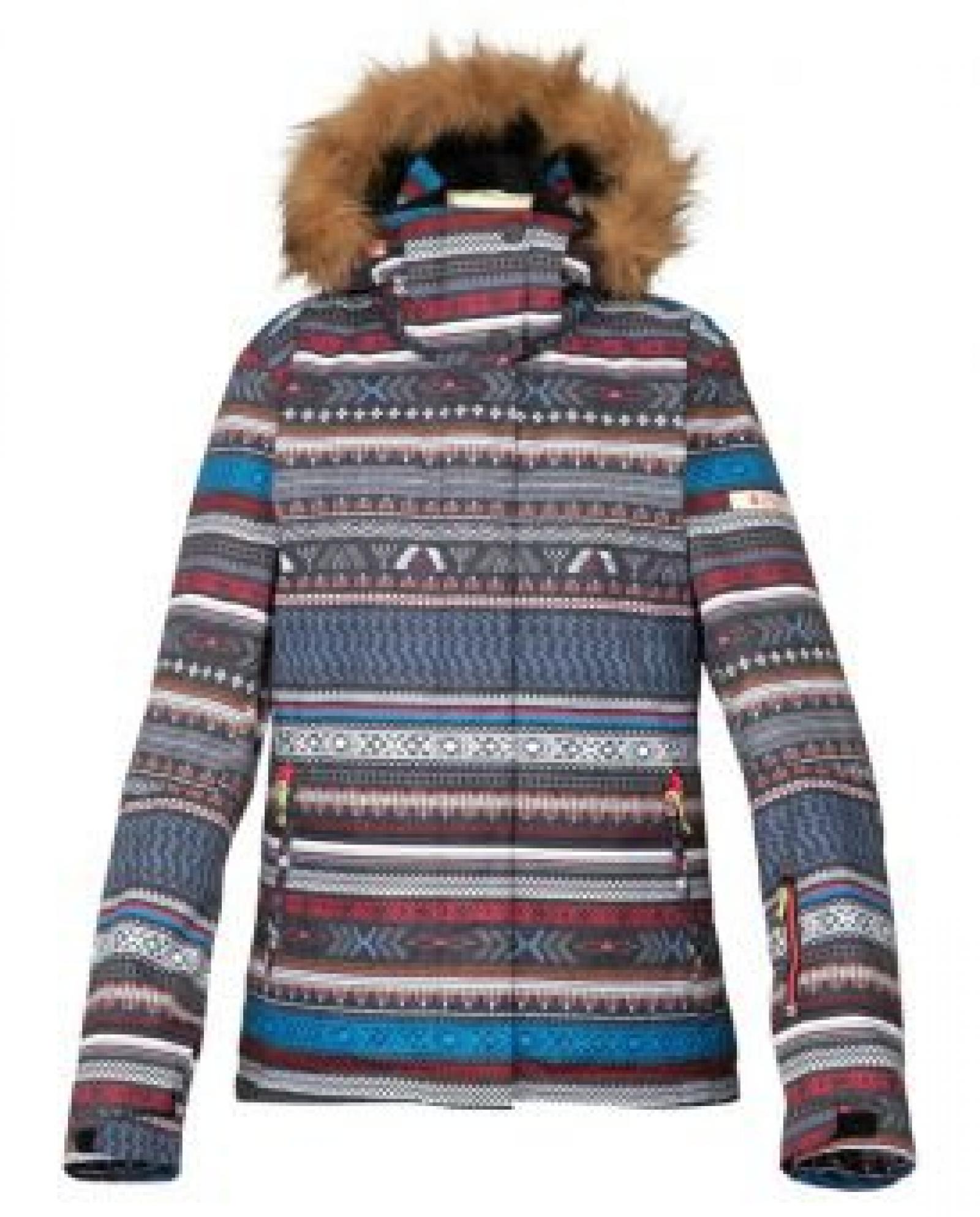 Damen Snowboardjacke Jet Ski Toluca Stripe Anthracite 