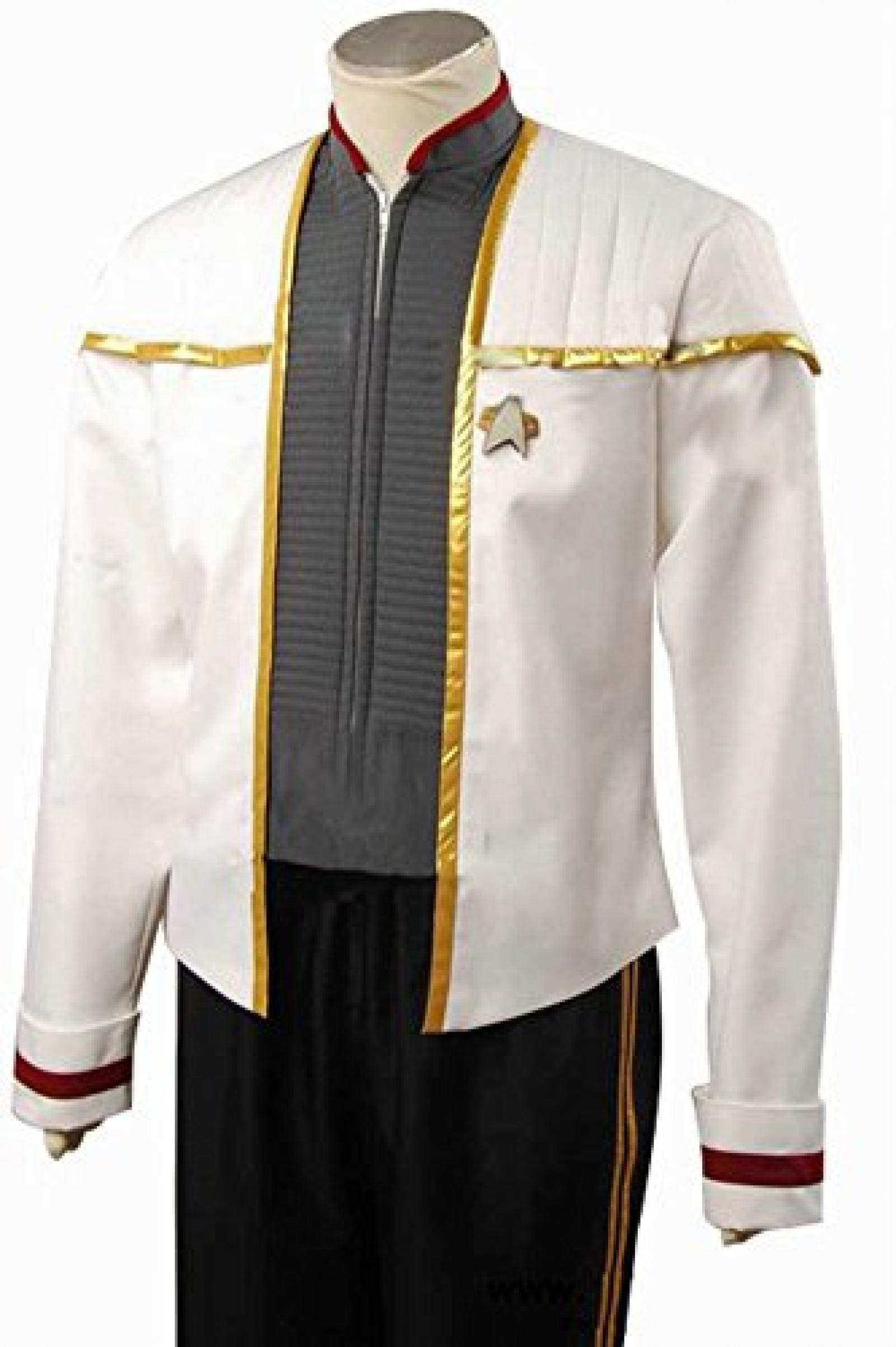Star Trek Insurrection Nemesis White Mess Dress Uniform Cosplay Kostuem 