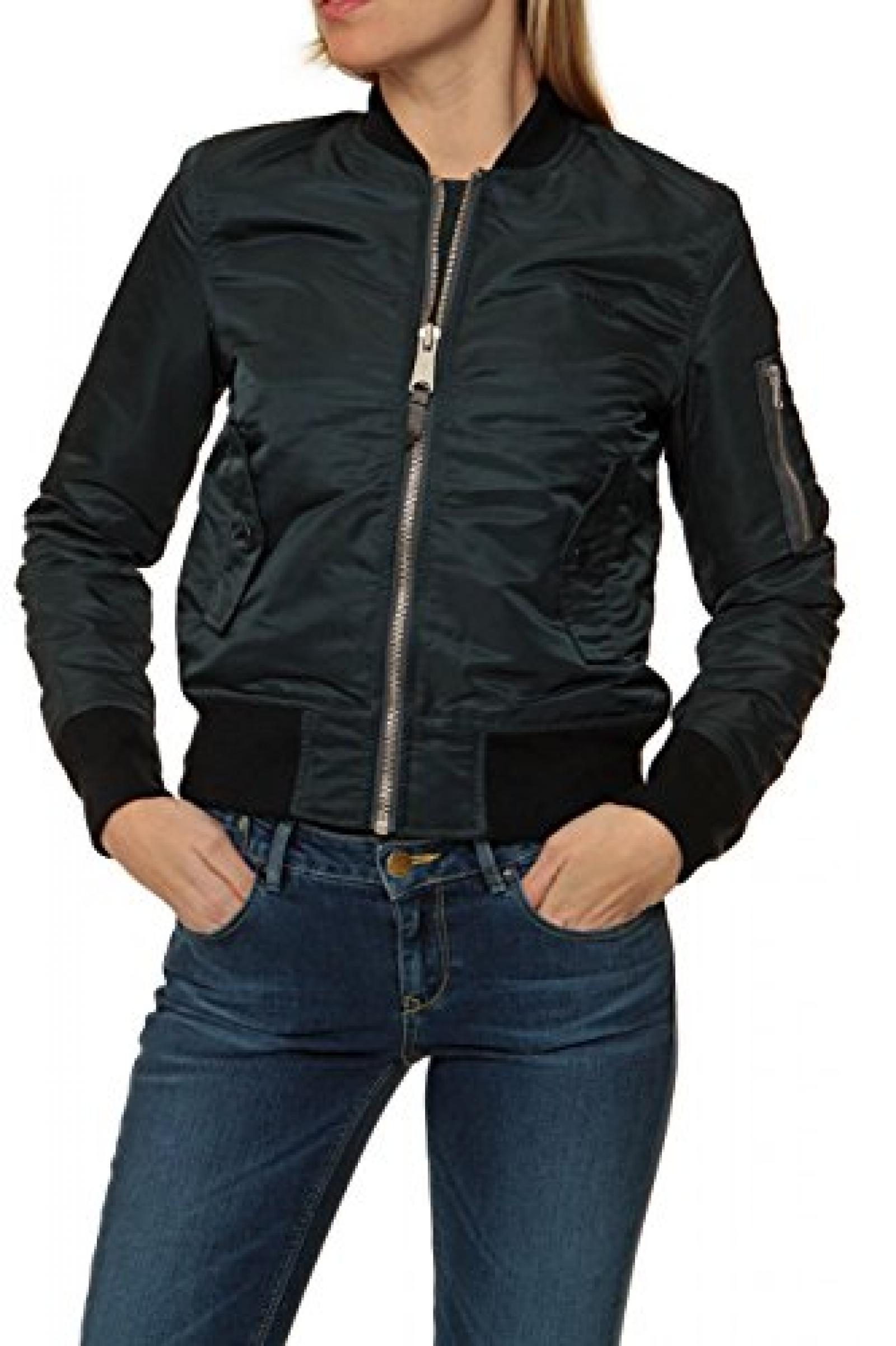 Schott Damen Jacke Blouson-Jacke , Farbe: Dunkelblau 