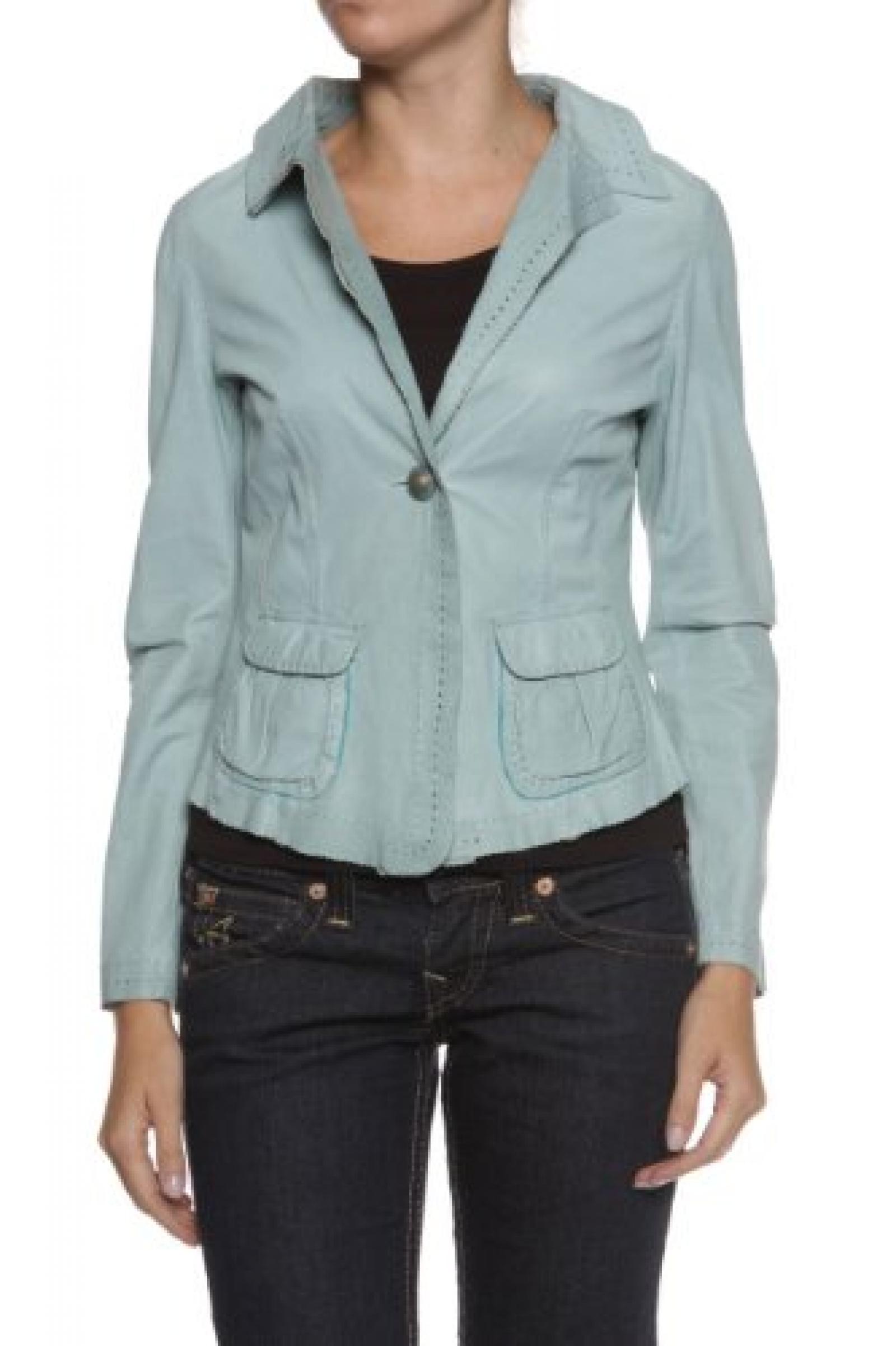 Paolo Sperotto Lederjacke DAAJE, Farbe: Tuerkis 